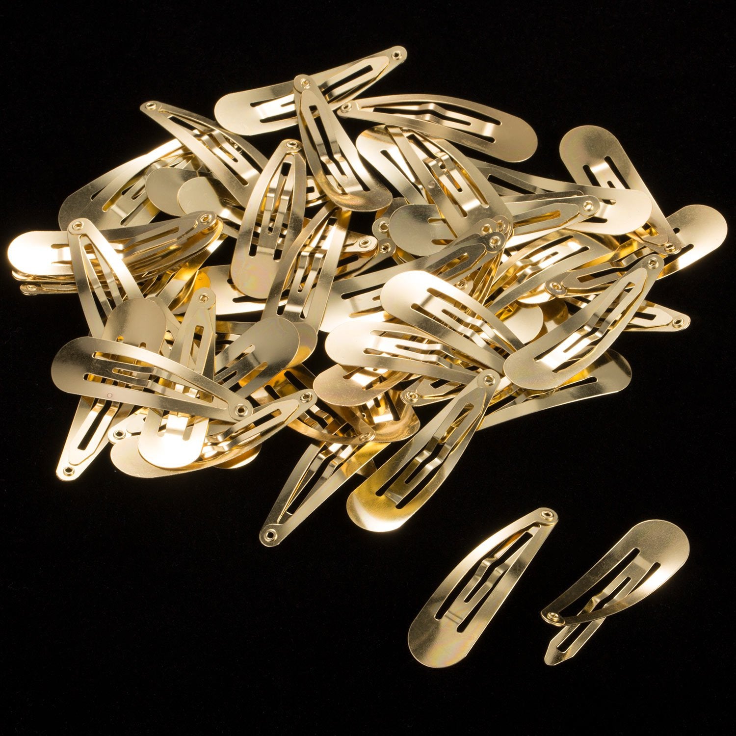 Gold: Hotop 50 Pack Snap Hair Clips Hair Barrettes For Kids, Girls And Women, 50 Mm (Gold)