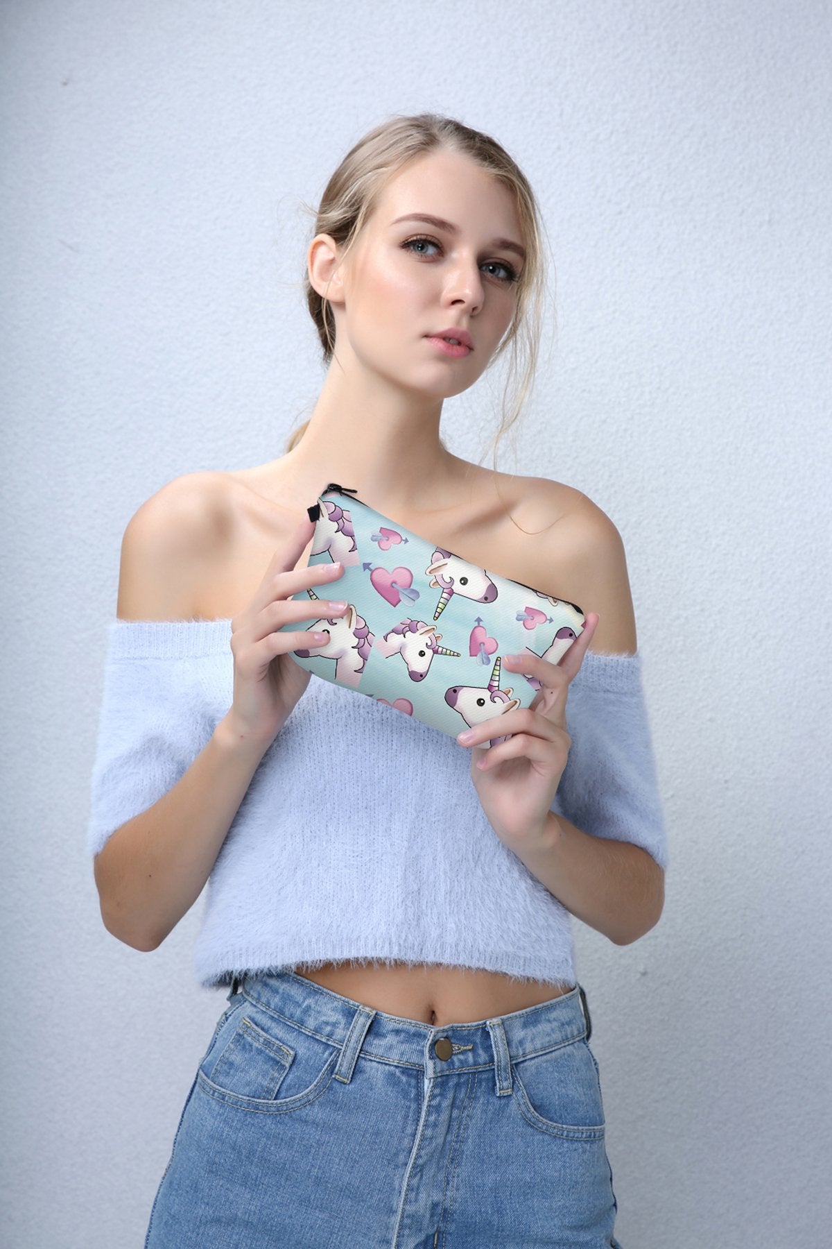 Unicorn Makeup Bag,Deanfun 3pcs/set Super Funny 3D Printing women cosmetic bag Multifuncition Pencil Holder (HZBTZ4)