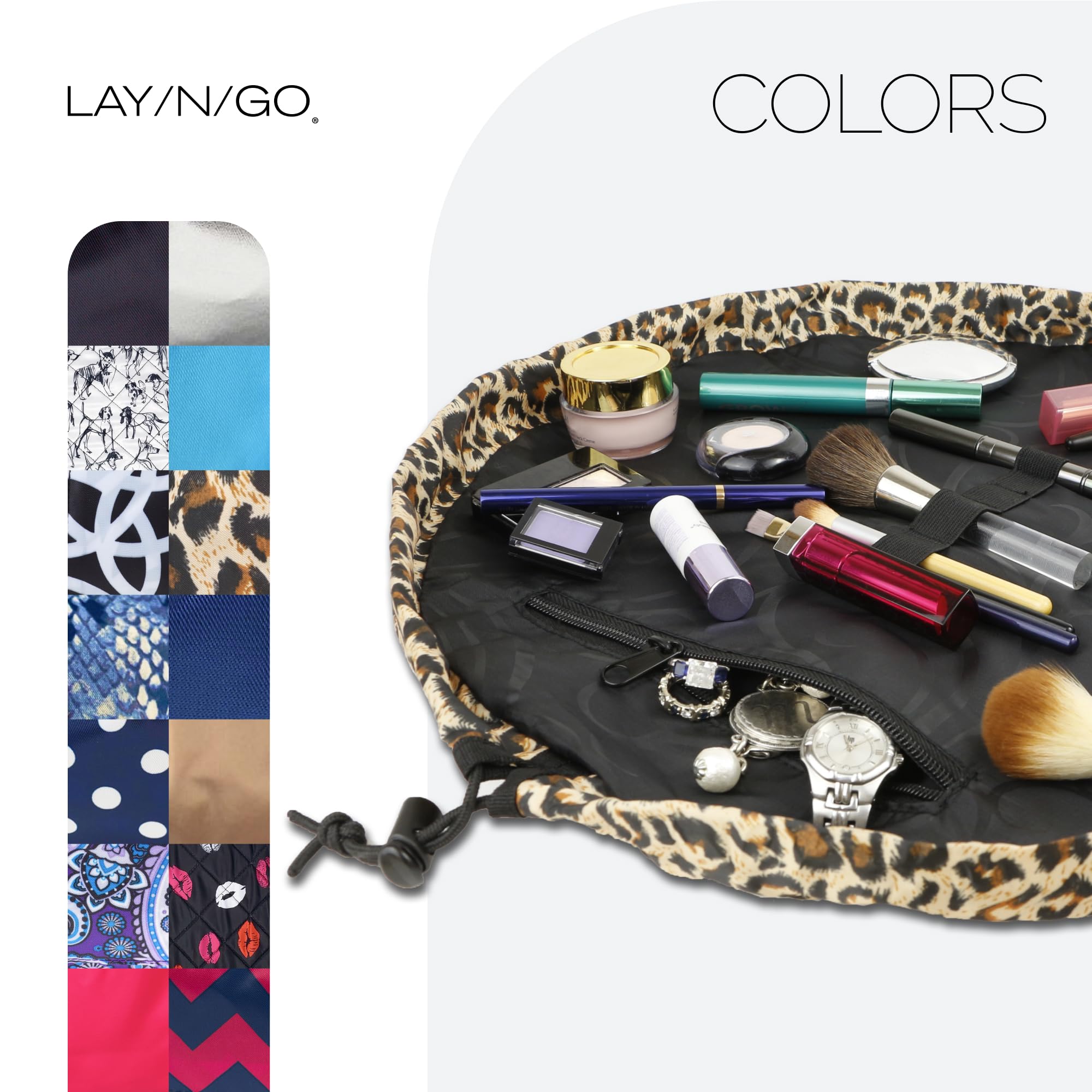 Lay-N-Go COSMO Cosmetic Bag, Leopard