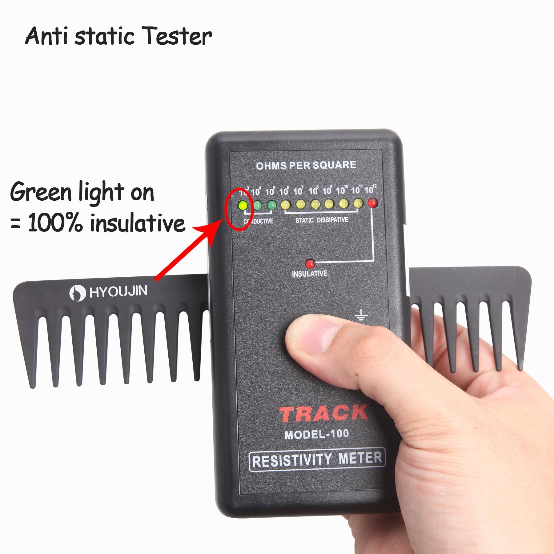 HYOUJIN 601 Black Carbon Wide Tooth Comb Detangling Comb Detangler Hair Comb for Long Wet hair Hair Straighten Curly Hair 230ââ€žÆ’ Heat Resistant