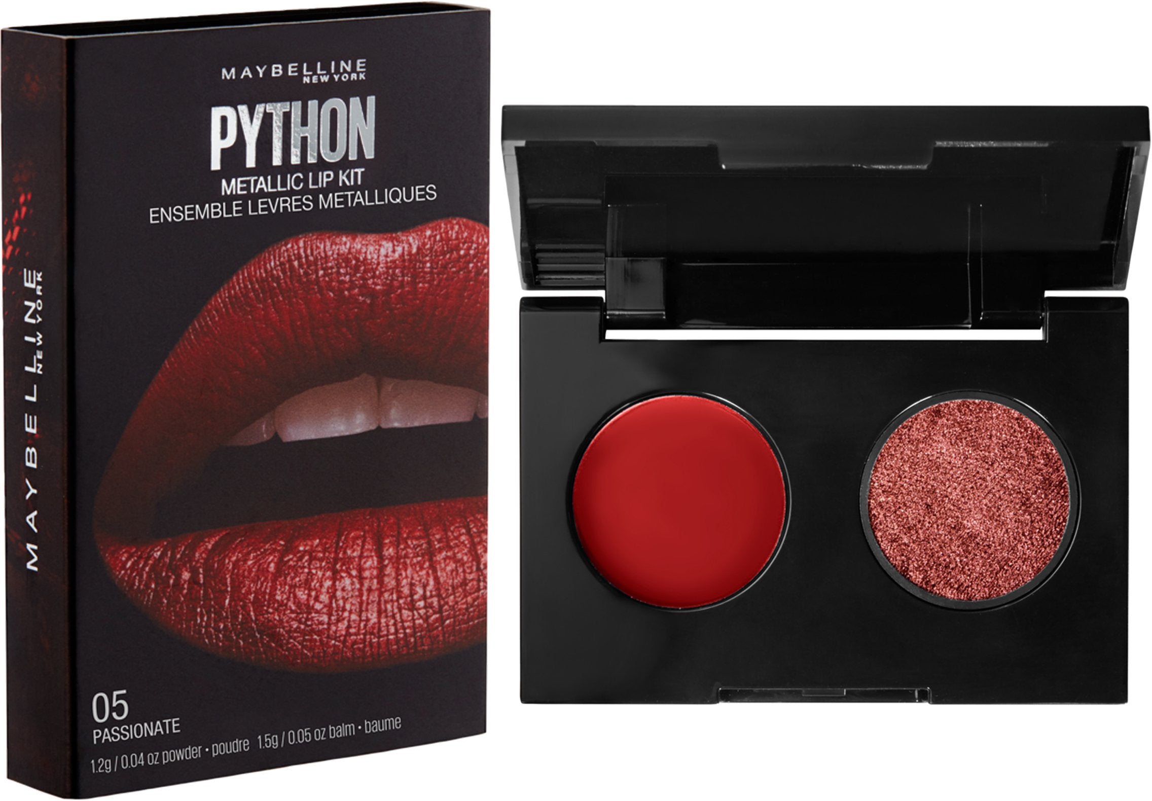 Maybelline New York Lip Studio Python Metallic Lip Makeup Kit, Passionate, 0.09 oz.