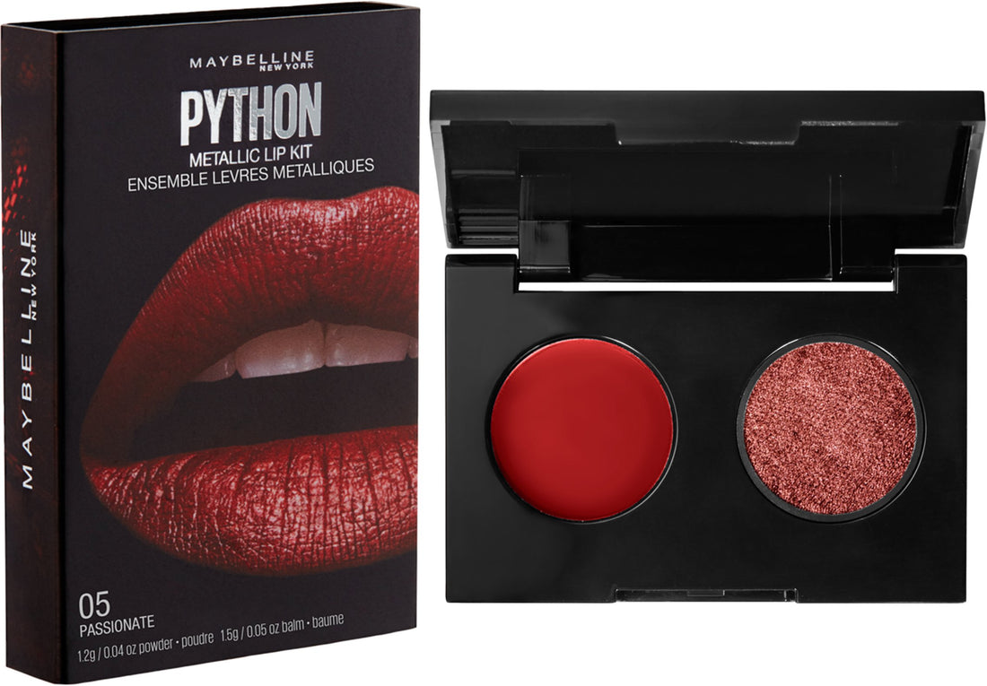 Maybelline New York Lip Studio Python Metallic Lip Makeup Kit, Passionate, 0.09 oz.