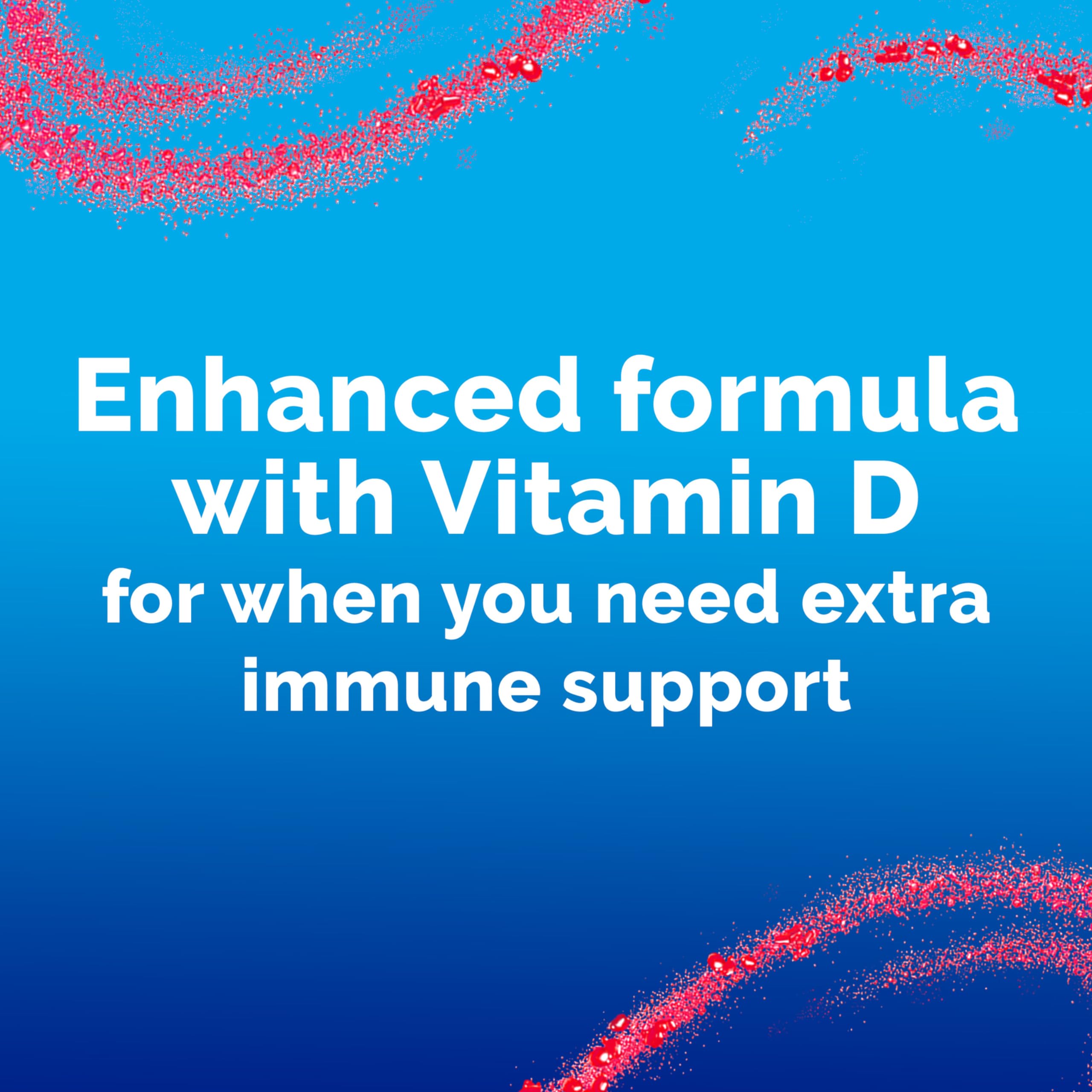 Emergen-C Kidz Immune Plus Crystals, Stocking Stuffer, On-The-Go Immune Support Supplement with Vitamin C, Vitamin D, B Vitamins, Zinc and Manganese, Tropical Punch - 28 Stick Packs