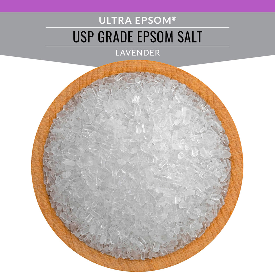 SaltWorks Ultra Epsom Scented Bath Salt, Lavender, 2 Pound Bag