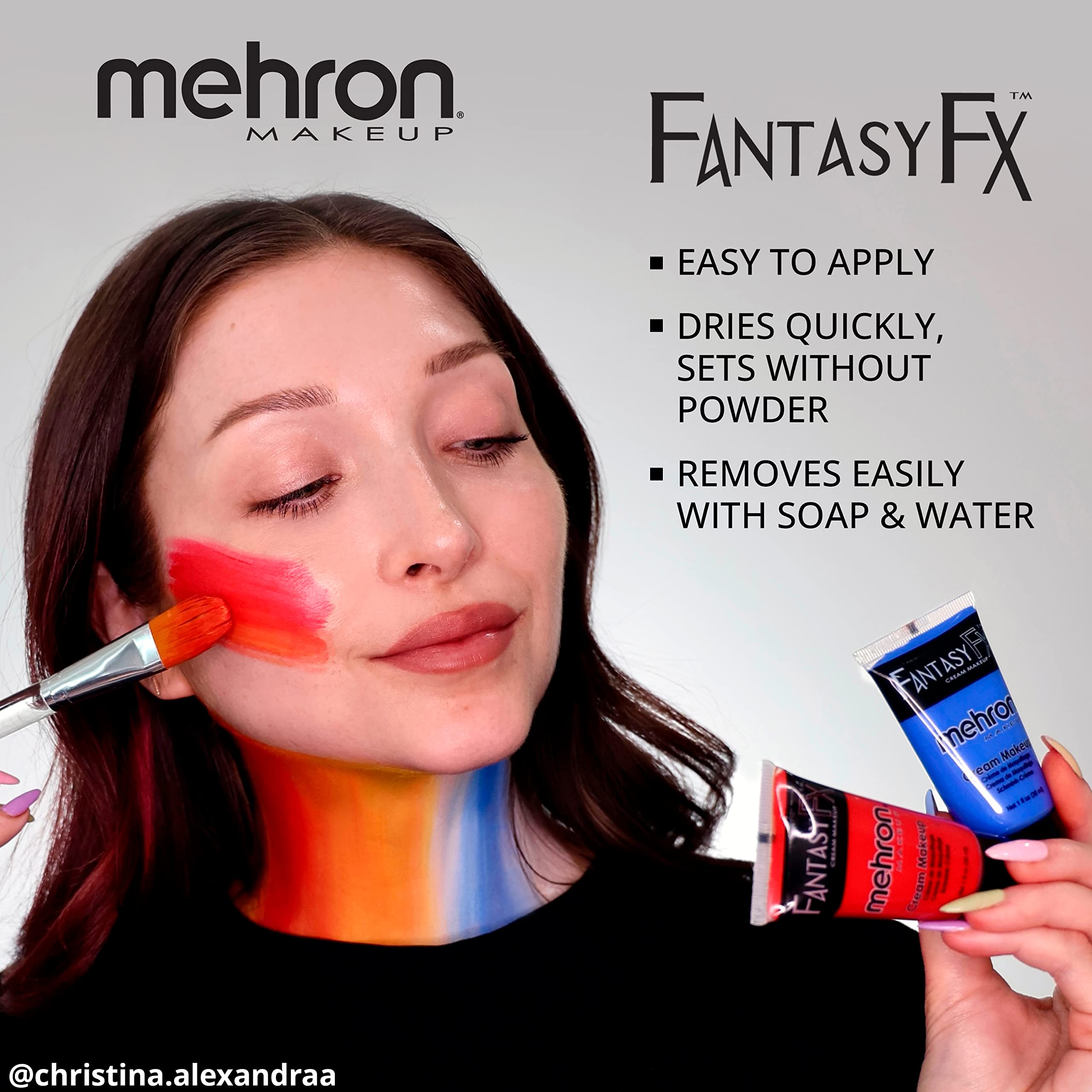 Mehron Makeup Fantasy F/X Water Based Face & Body Paint (1 oz) (BLACK)