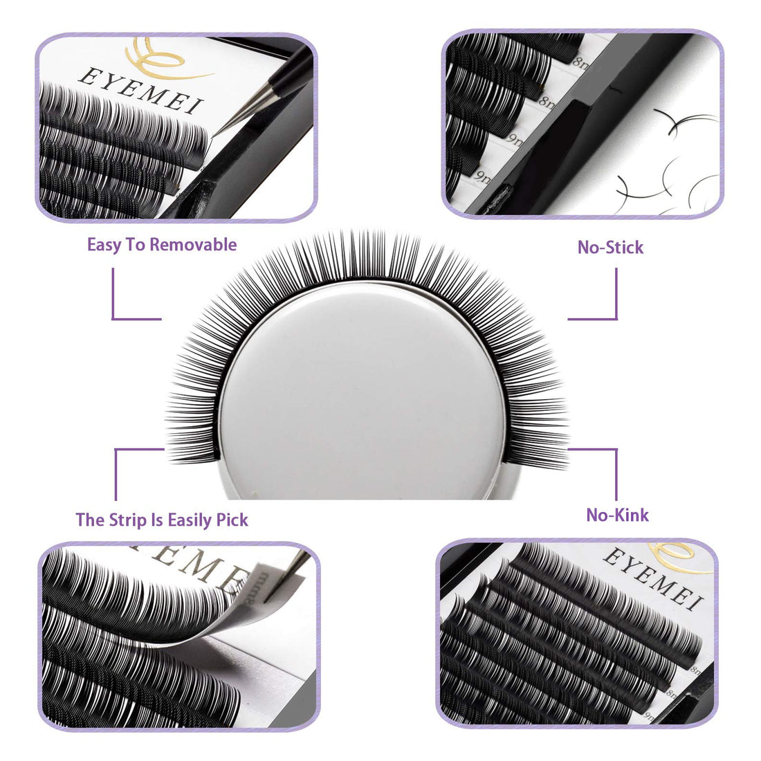 Eyelash Extension 0.15 C Curl 13mm Tray Mink Eyelash Extensions Individual Lashes Classic Faux Mink Eyelash Extension Supplies for Professional Salon Eyelashes by EYEMEI (C-0.15-13mm)