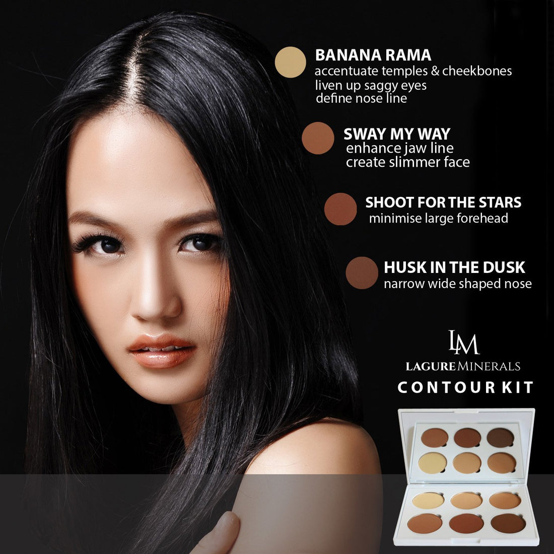 Powder Contour Kit - Premium Bronzing Powder and Contour Palette for Flawless Highlighting and Contouring