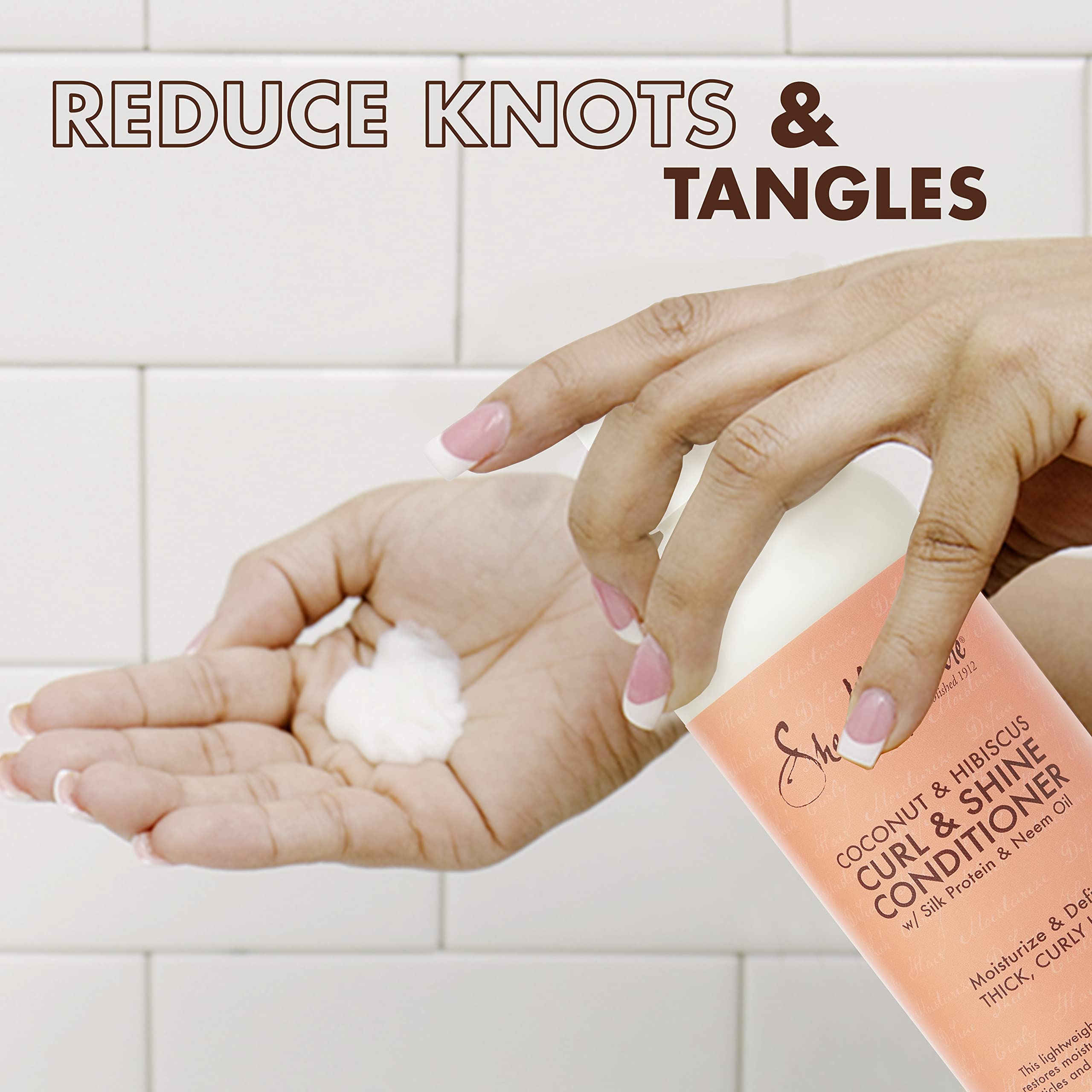 Shea Moisture Shampoo & Conditioner Set – Curl & Shine, Coconut & Hibiscus Hair Care Formulas for Moisturizing & Defining Thick, Curly Hair (2 Piece Set)