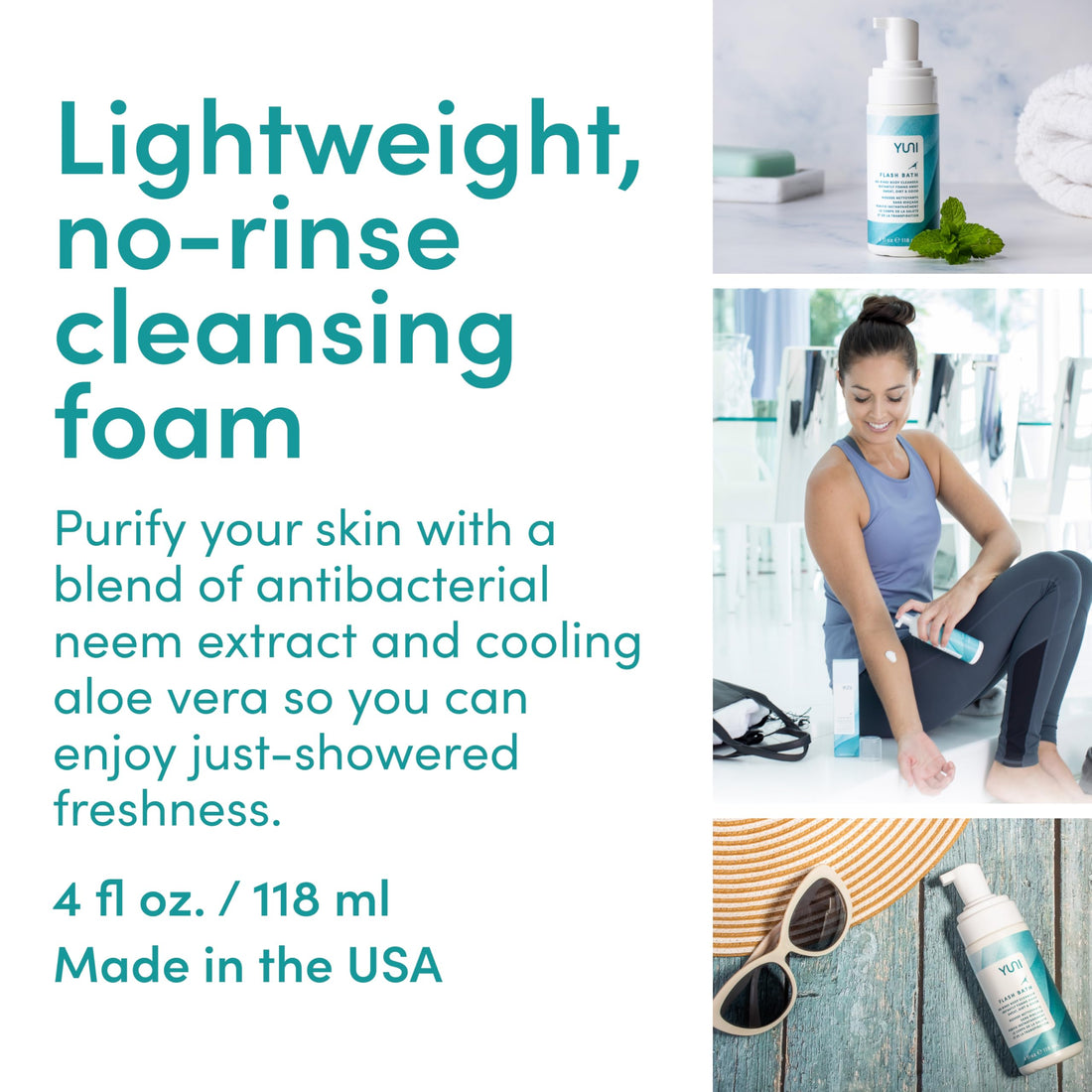 Yuni - Flash Bath No Rinse Body Cleansing Foam 5 Fl. Oz.