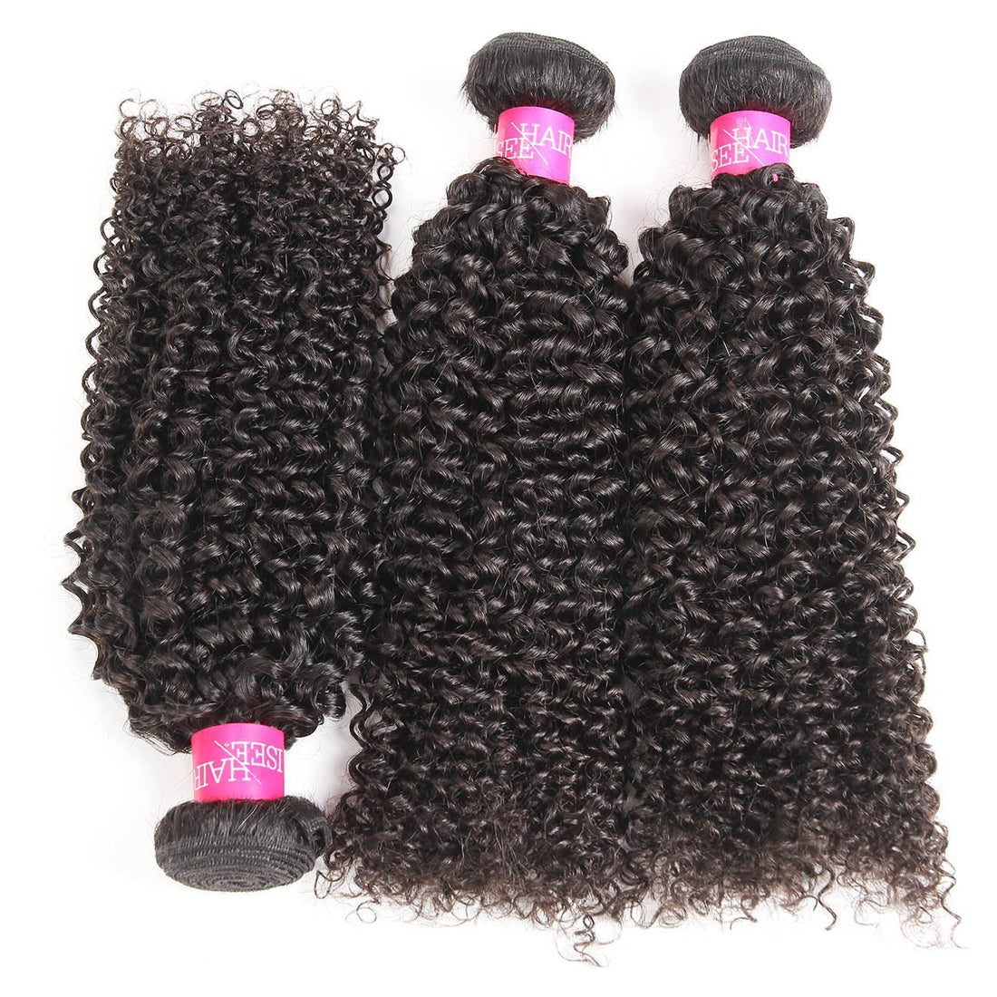 Isee Hair Virgin Malaysian Deep Curly Jerry Curly Human Hair 3 Bundles,100% Unprocessed Human Curly Hair Extensions Natural Black Can Be Dyed 22inches by iSEE