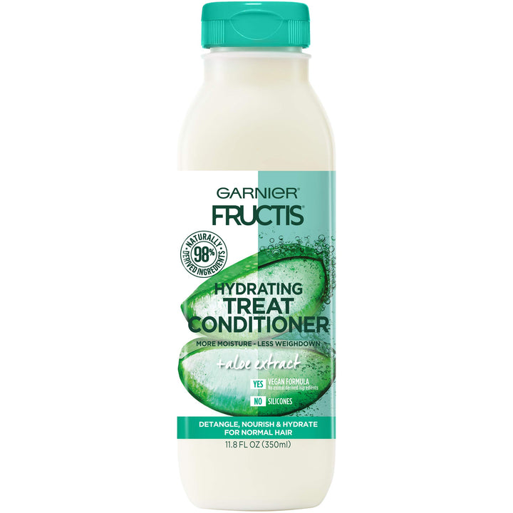 Garnier Fructis Hydrating Treat Conditioner, 98 Percent Naturally Derived Ingredients, Aloe, Hydrate For Normal Hair, 11.8 Fl Oz., Pack Of 1