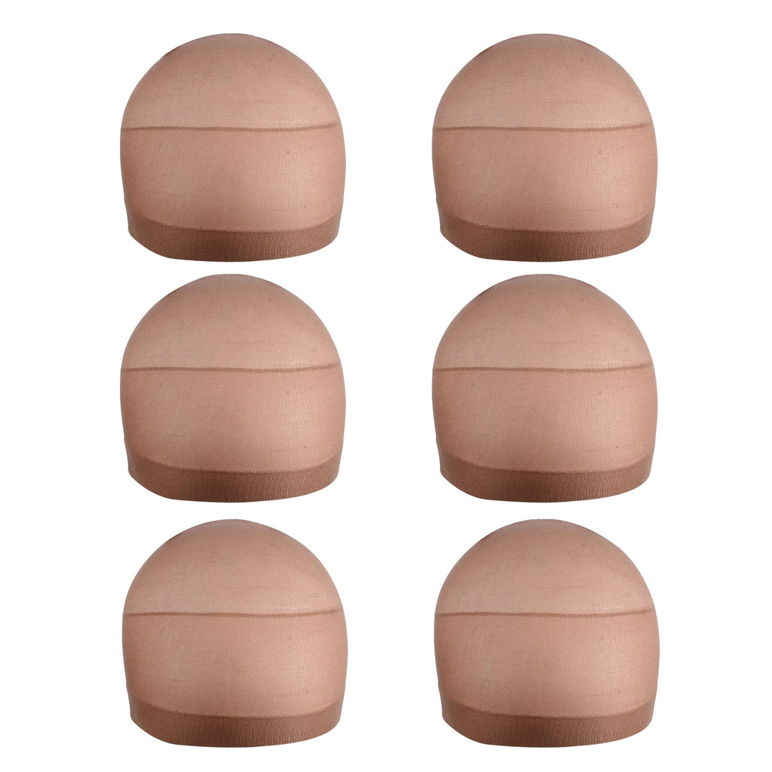 6 pieces Wig Caps Light Brown Stocking Nylon Wig Caps Stretchy Wig Caps for Women Wigs (Light Brown)