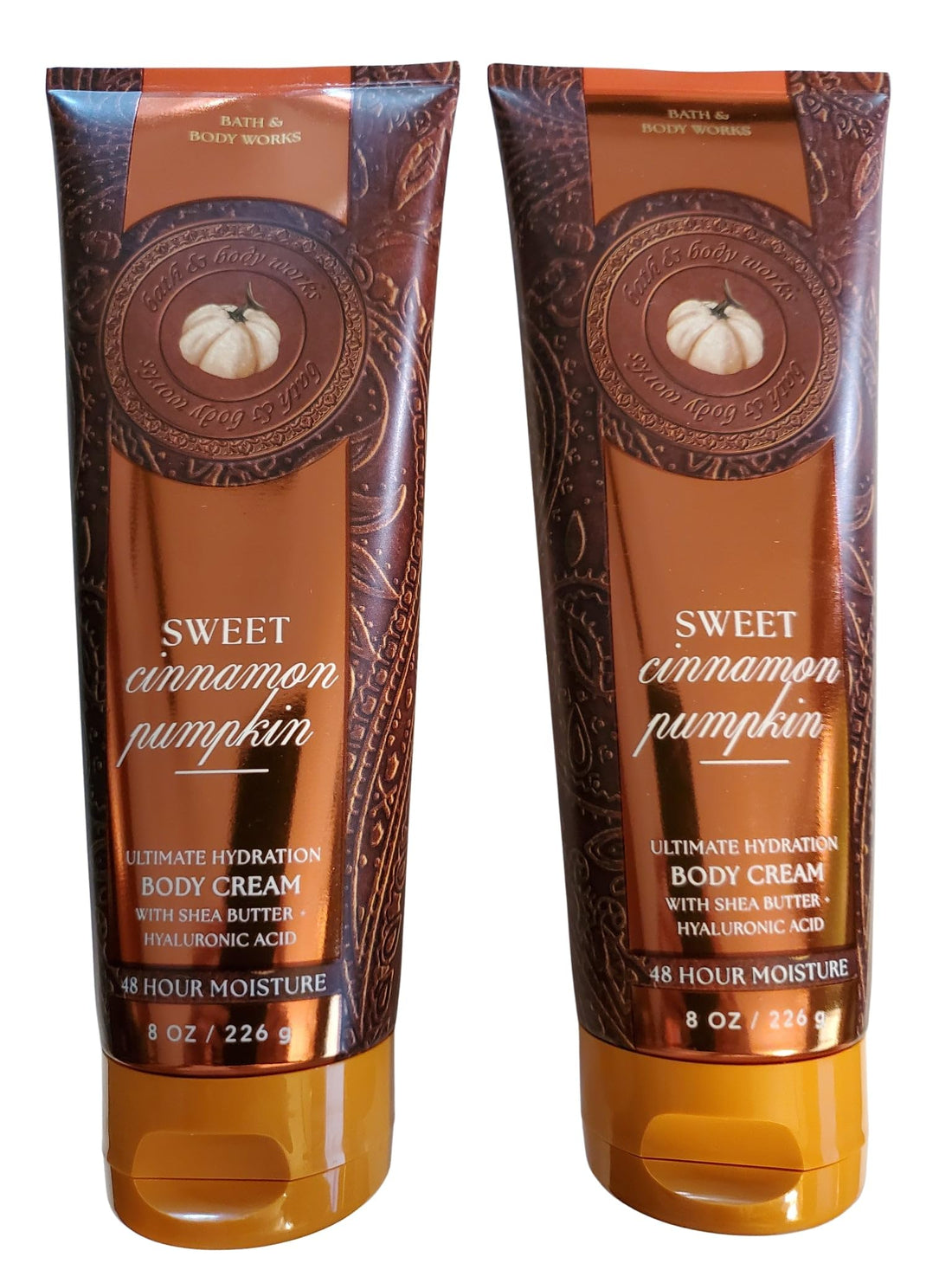 Bath & Body Works Sweet Cinnamon Pumpkin Ultimate Hydration Body Cream 8 Ounces Pack of 2