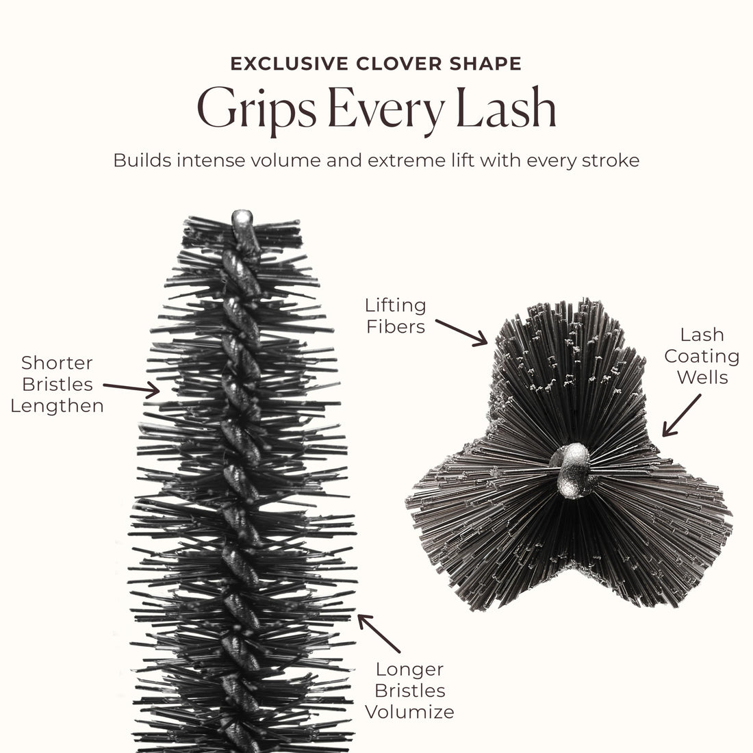 Laura Mercier Caviar Extravagant Mascara Volume and Length, 3X Curl and Lift, 24HR Buildable Wear, Promotes Stronger, Healthier Lashes, Intense Black, Smudge- & Transfer-Proof