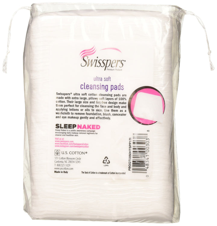 Swisspers Premium Ultra Soft Facial Cleansing Cotton Pads 50 ea by Swisspers