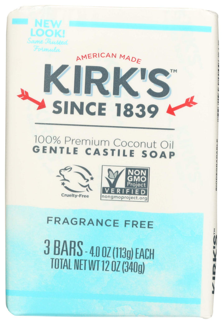 Castile Bar Soap Fragrance Free Pack, 3/4 oz by Secret