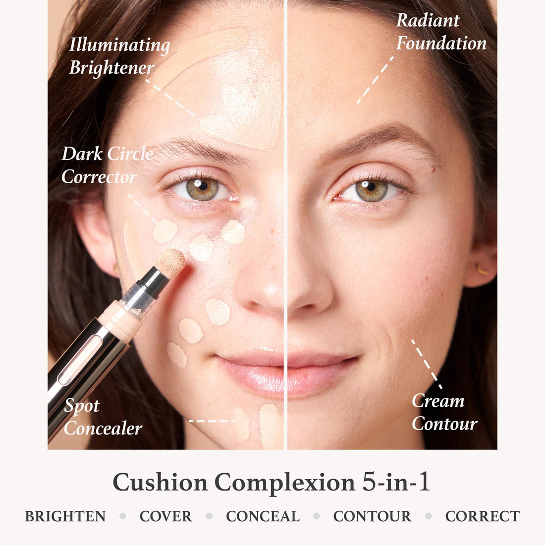 Julep Cushion Complexion 5-in-1 Skin Perfector with Turmeric, 18 shades available 400 Amber