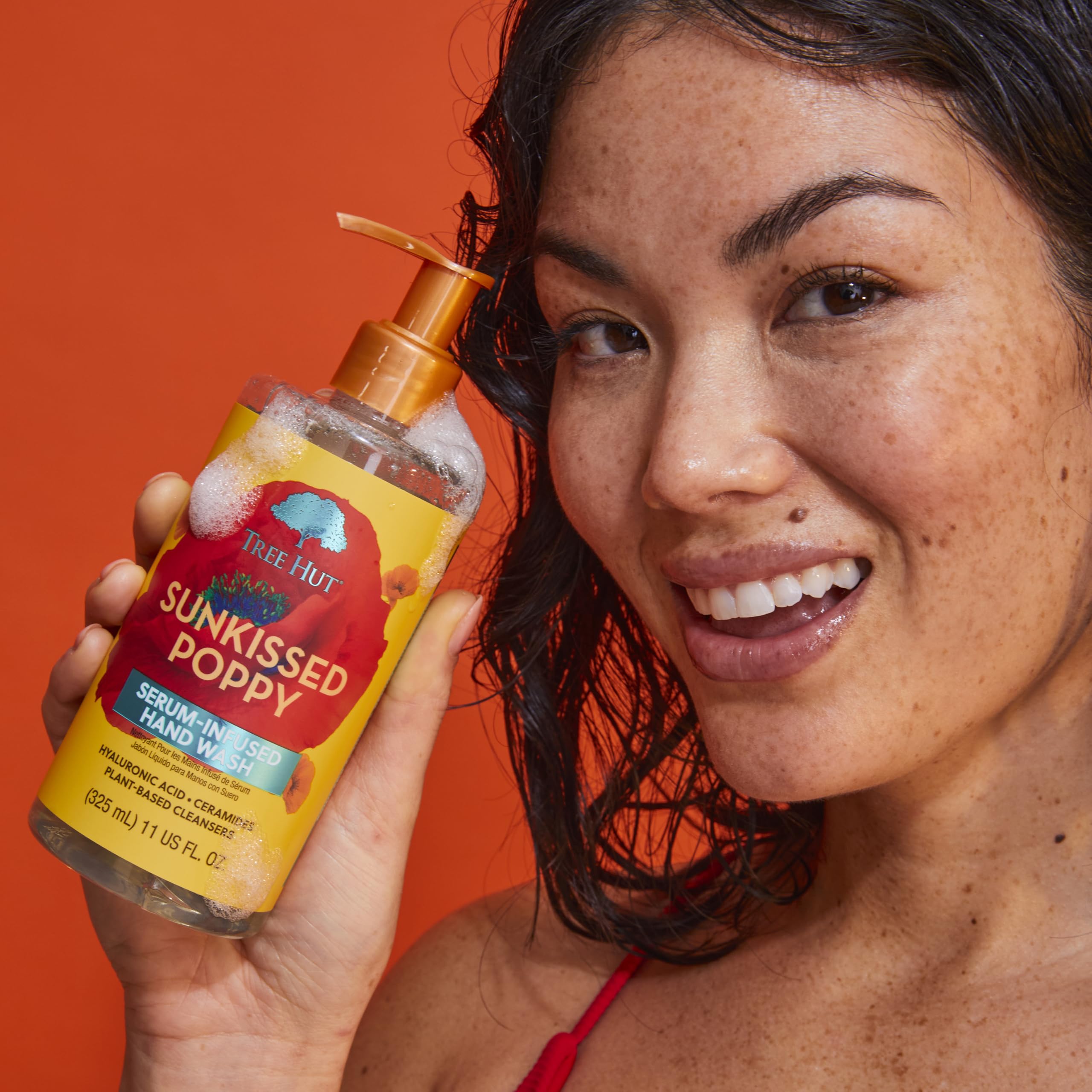 Tree Hut Sunkissed Poppy Serum Infused Hand Wash | Nourish & Hydrate Hands with Strengthening Skin Care | Long Lasting Scent | Cleanse & Lock in Moisture | 11 fl oz.