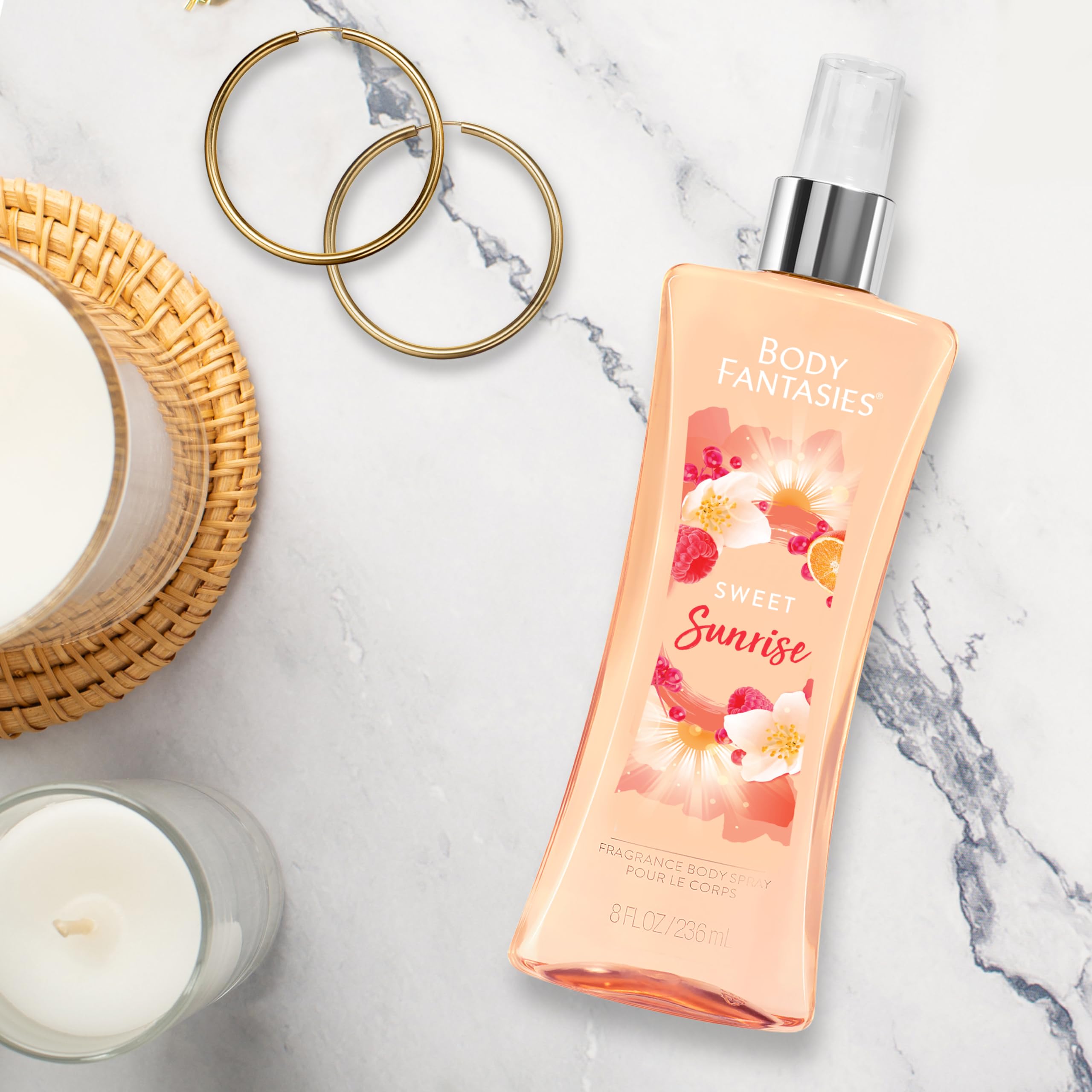 BODY FANTASIES SIGNATURE Fragrance Body Mist for Girls & Women Sweet Sunrise Fantasy, 236ml | Long Lasting Body Spray and Perfume for Women