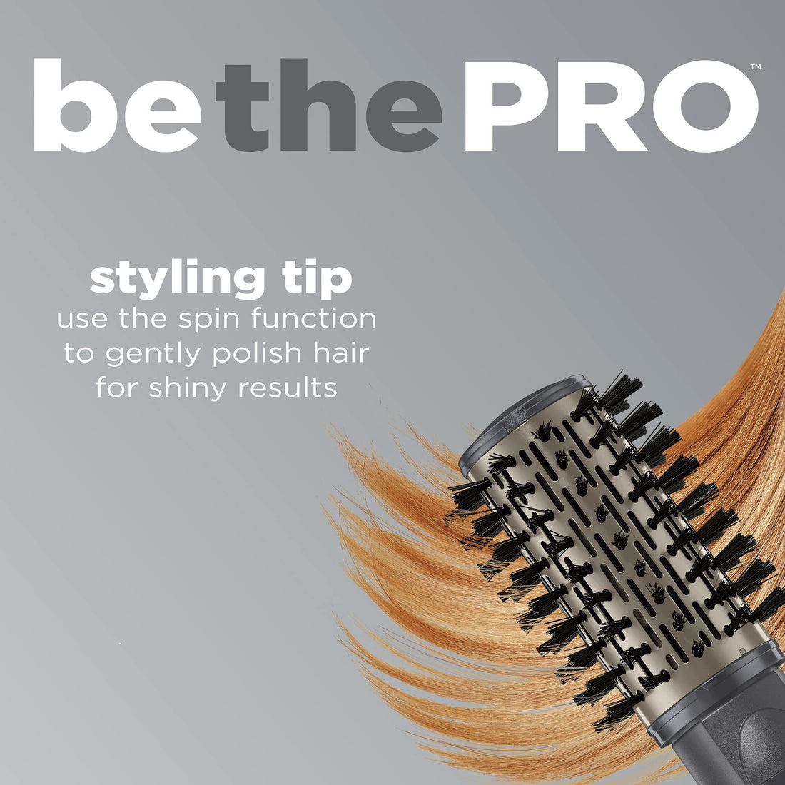 Infiniti Pro by Conair Spin Air Rotating Styler / Hot Air Brush; 2-inch AND 1 1/2-inch; Black