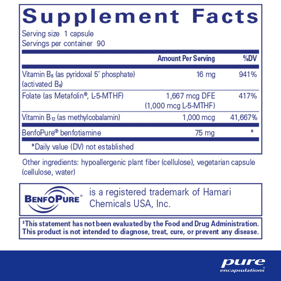 Pure Encapsulations MethylAssist 90's - B Vitamin Complex - Methylation Support* - Heart Health & Brain Health - Non-GMO & Gluten Free - 90 Capsules