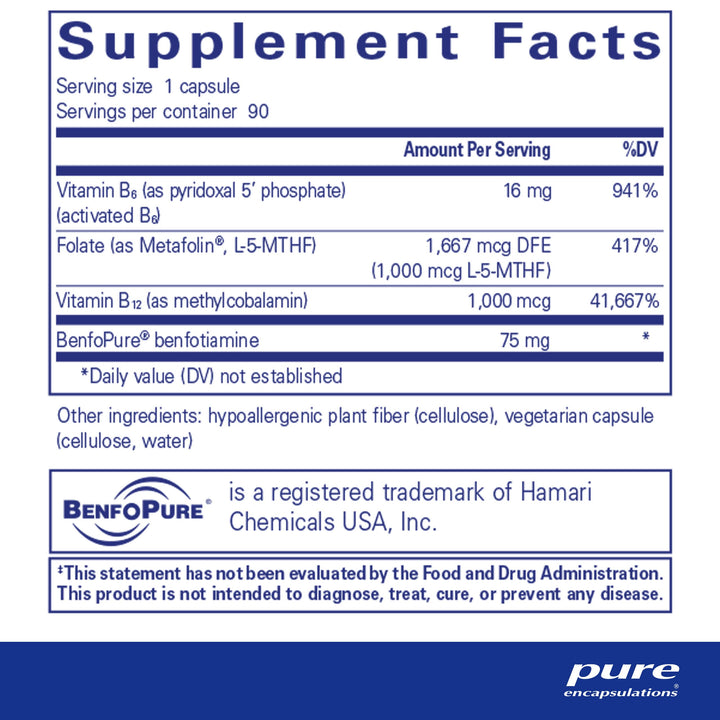 Pure Encapsulations MethylAssist 90's - B Vitamin Complex - Methylation Support* - Heart Health & Brain Health - Non-GMO & Gluten Free - 90 Capsules