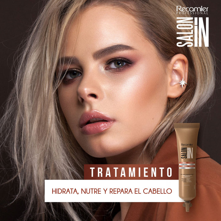 Recamier Salon In Pro Hydra Repair SOS single shot | Dry And Damaged Hair Moisturizes Nourishes And Instant Repair 0.5 fl.oz