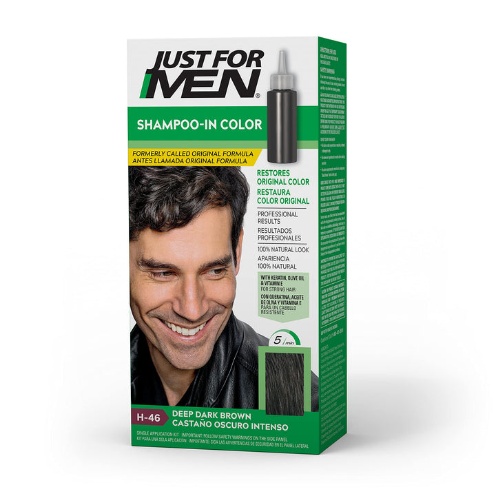 Just For Men Original Formula Shampoo In Hair Color, Deep Dark Brown
