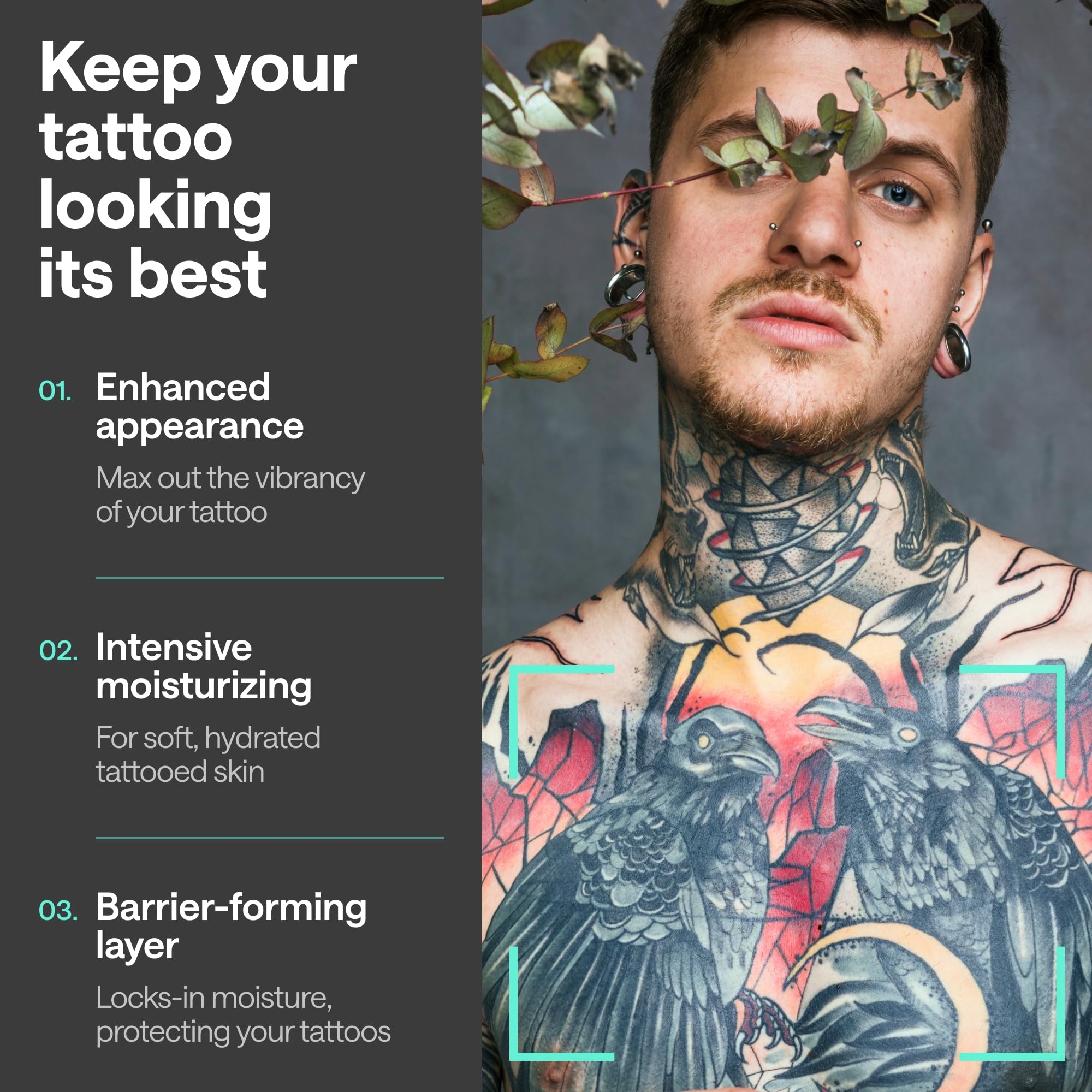 Tattoo Balm Aftercare Stick – Tattoo Moisturizer and Brightener with Shea Butter – All-in-One Tattoo Lotion and Cream for Hydration and Color Protection – Travel-Friendly Tattoo Aftercare Balm