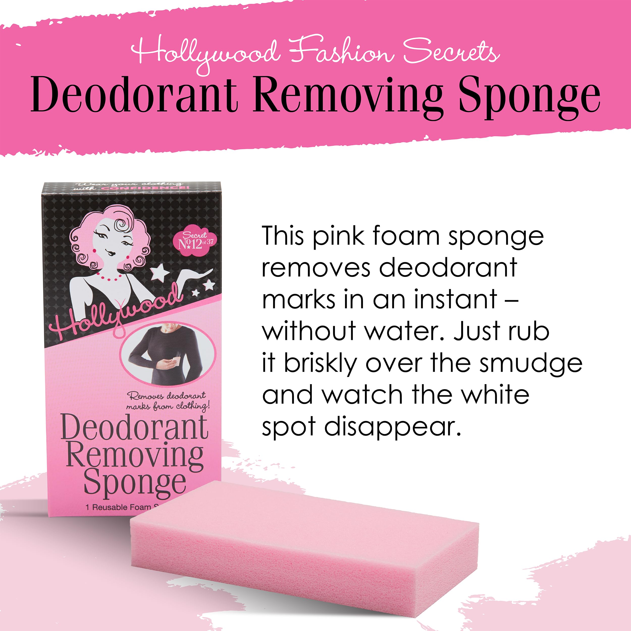 Hollywood Fashion Secrets Deodorant Removing Sponge