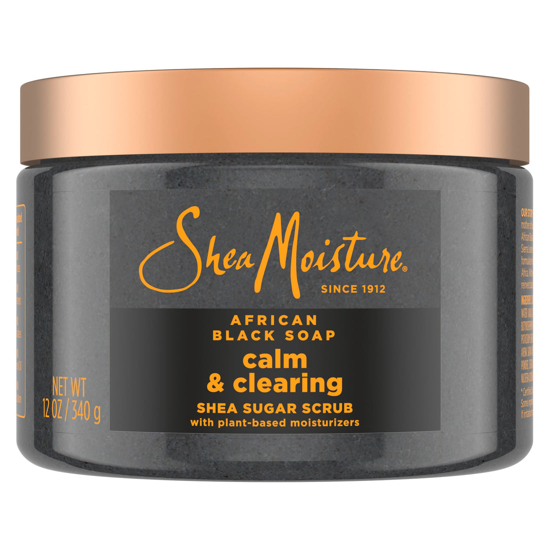 SheaMoisture Sugar Body Scrub African Black Soap for healthy, glowing skin African black soap with 24h shea moisture nutrients 12 oz