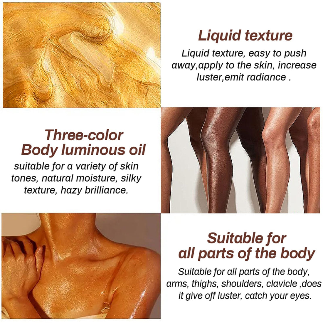 MEICOLY Face Body Glitter,Drop Glitter Body Shimmer Oil,Hydrating Glitter Liquid Highlighter Makeup,Natural Sparkly Body Oil,Dewy Face Glow,02 Golden Yellow