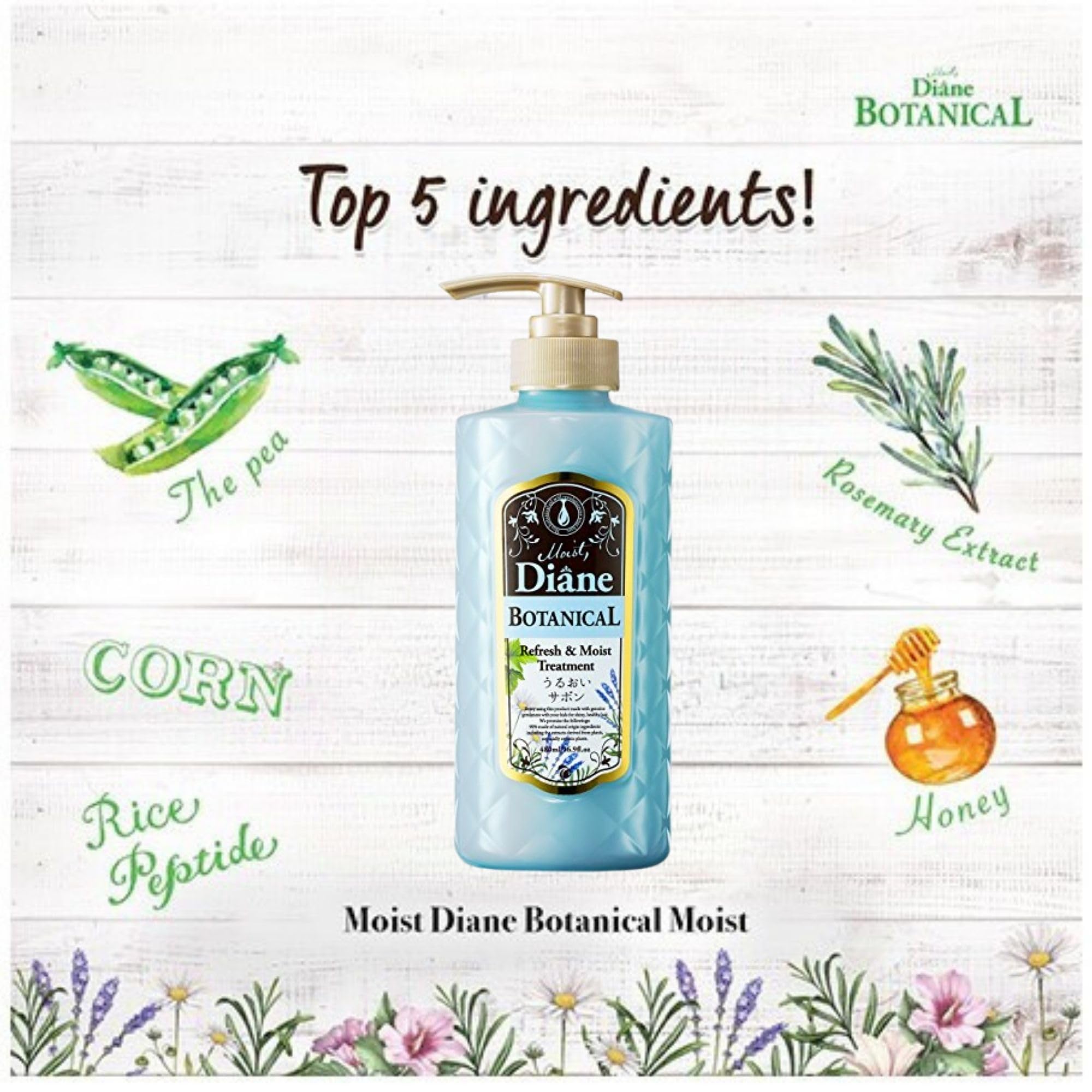 Moist Diane Botanical Treatment Refresh Moist 480ml