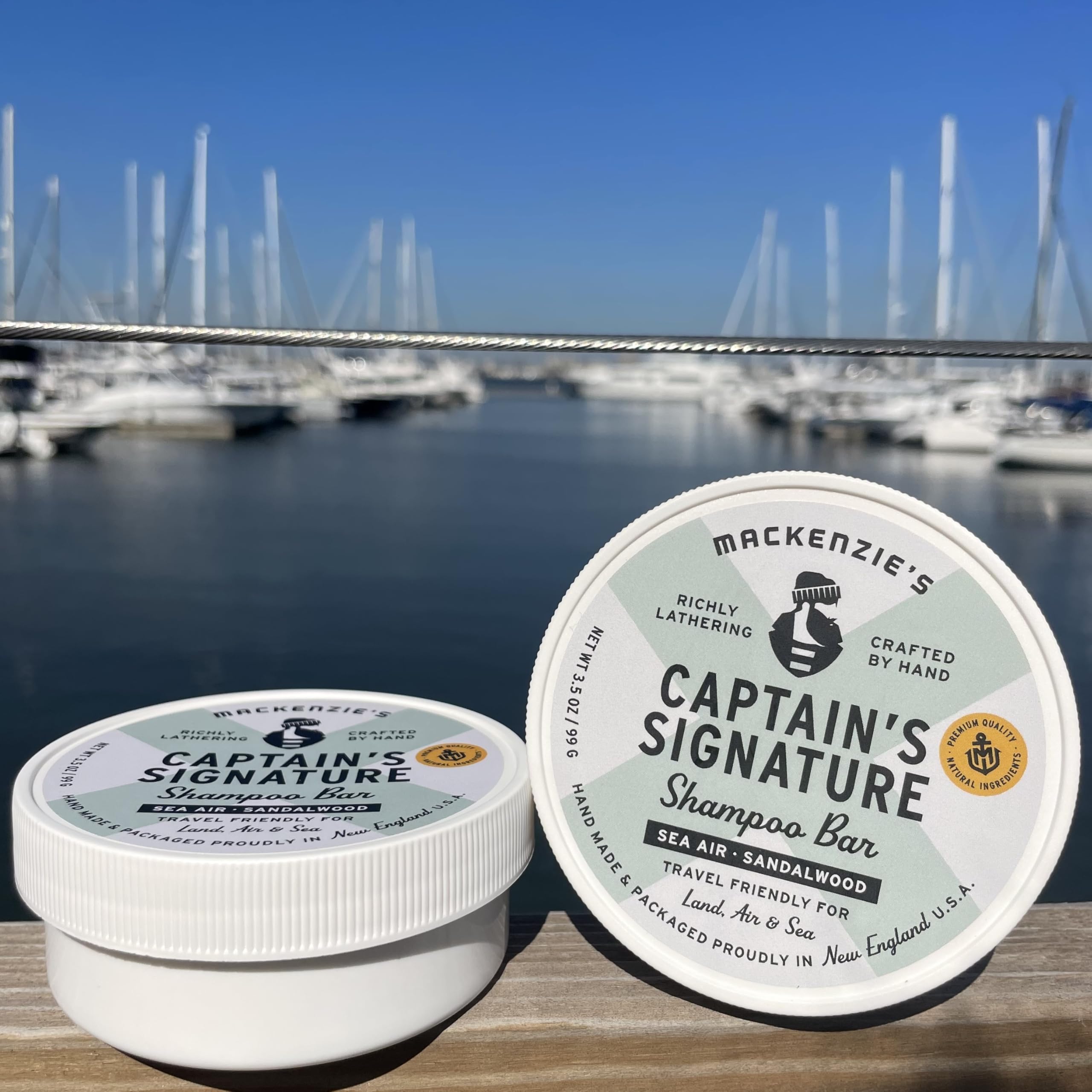 MACKENZIE'S Captain's Signature Shampoo Bar - Gifts for Fishermen - Gifts for Men - Deep Cleaning - Travel Friendly - 3.5 OZ