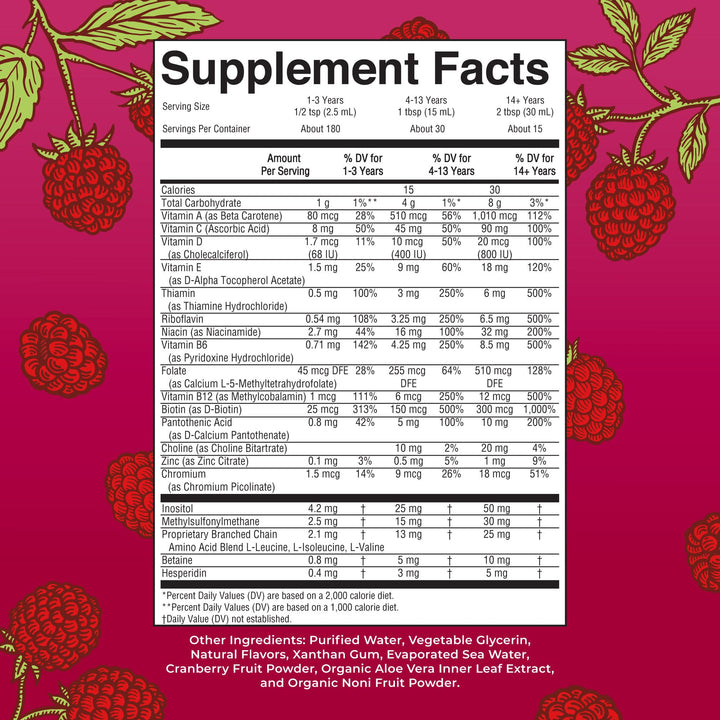 MaryRuth Organics Multivitamin for Women Men & Kids | Vegan, Sugar Free | Womens Multivitamin & Multimineral | Beauty & Energy Women's Multivitamin| Non-GMO | 15.22 Fl Oz