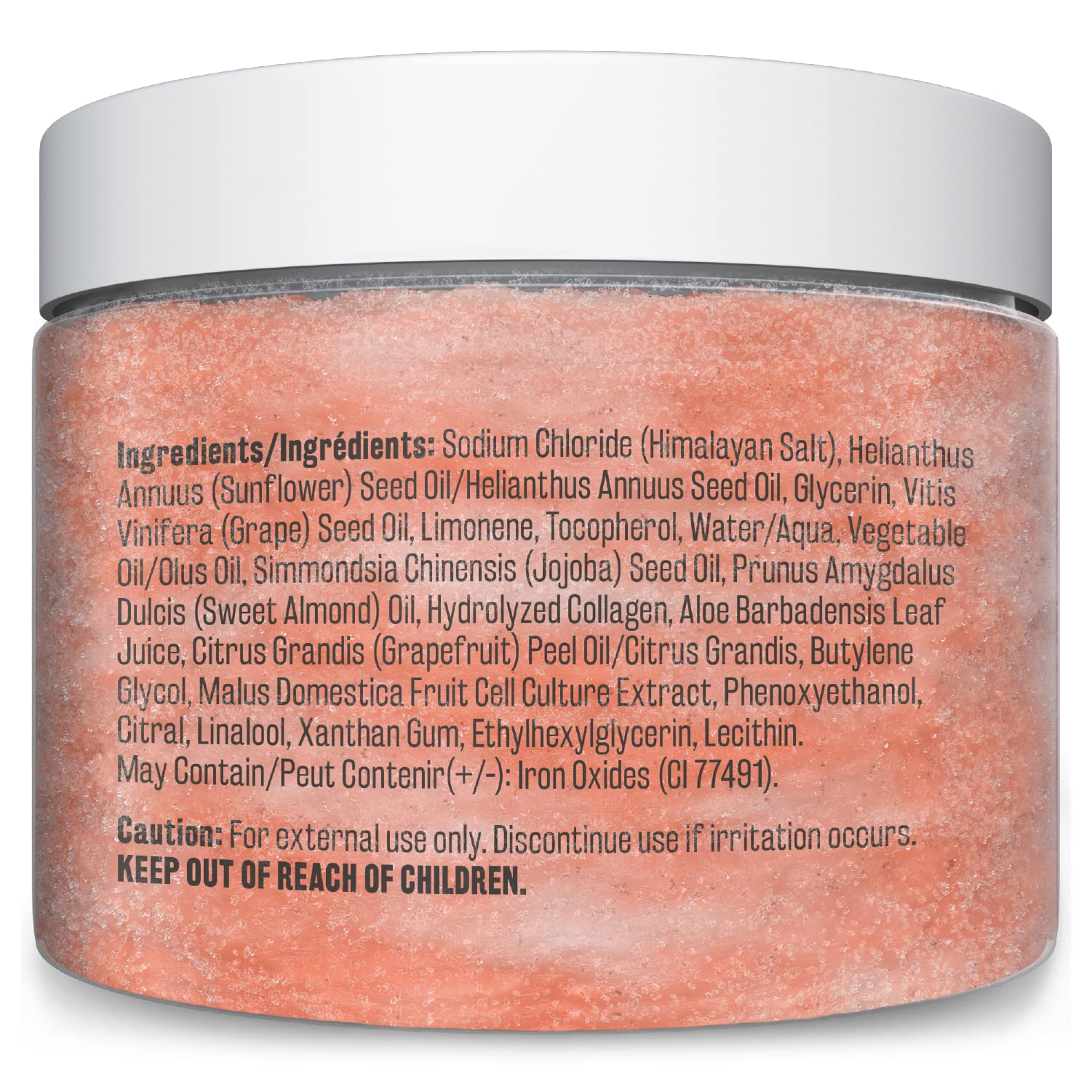 Himalayan Salt Scrub, Face, Foot, and Body Exfoliator with Collagen and Stem Cells, Exfoliating Scrub for Toning, Cellulite, and Skin Care by M3 Naturals