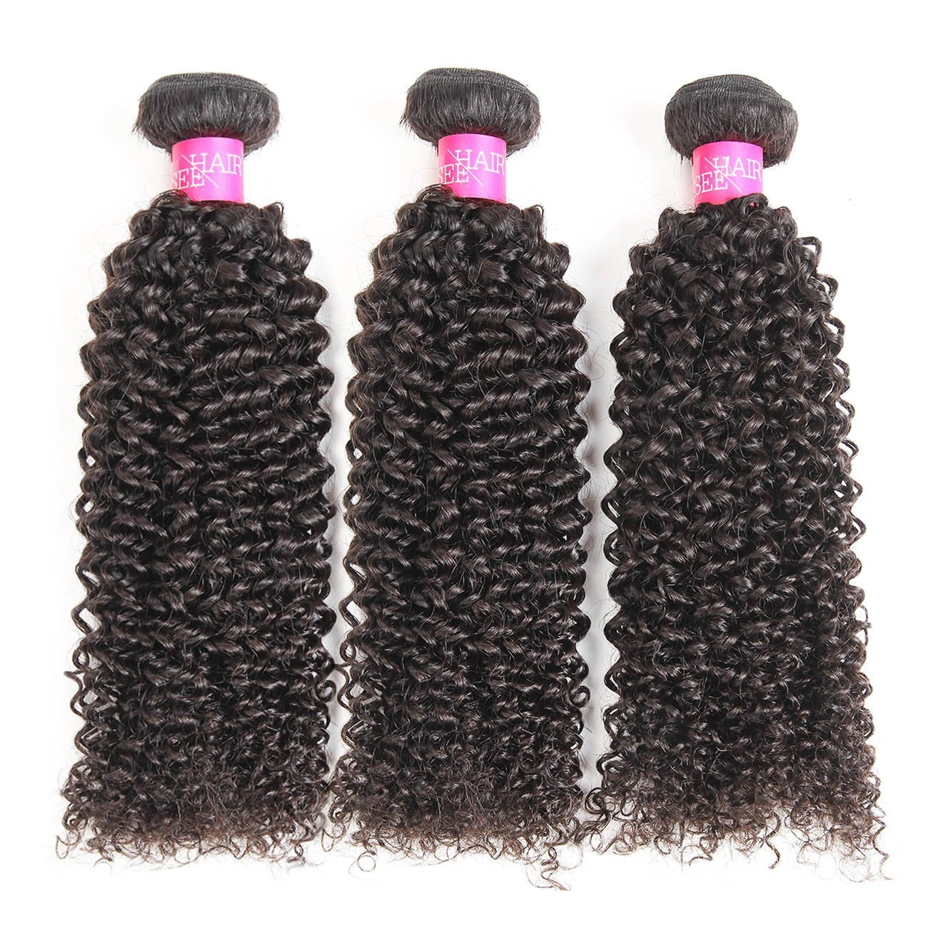 Isee Hair Malaysian Virgin Curly Hair Weave 3 Bundles,100% Unprocessed Virgin Human Hair Extensions 95-100/pc Natural Black 12inches by iSEE