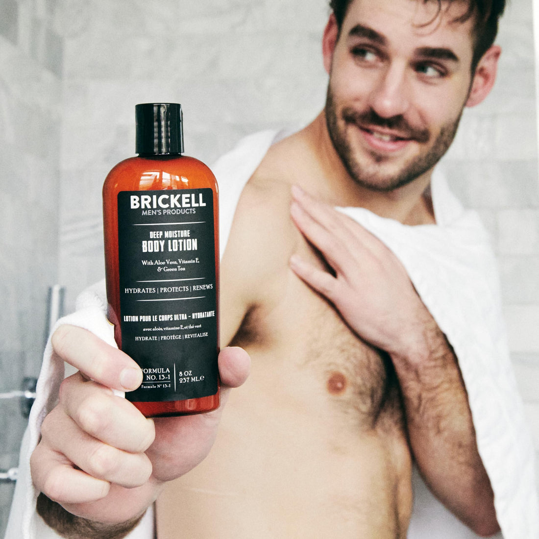 Brickell Men's Deep Moisture Body Lotion for Men - Natural & Organic (Unscented, 8 Ounce)