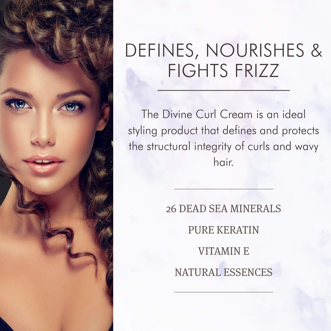 Saphira Keratin Treatment Moisturizing Curl Cream For Wavy To Curly Hair Enriched With 26 Dead Sea Minerals, 8.5 Oz / 250 Ml