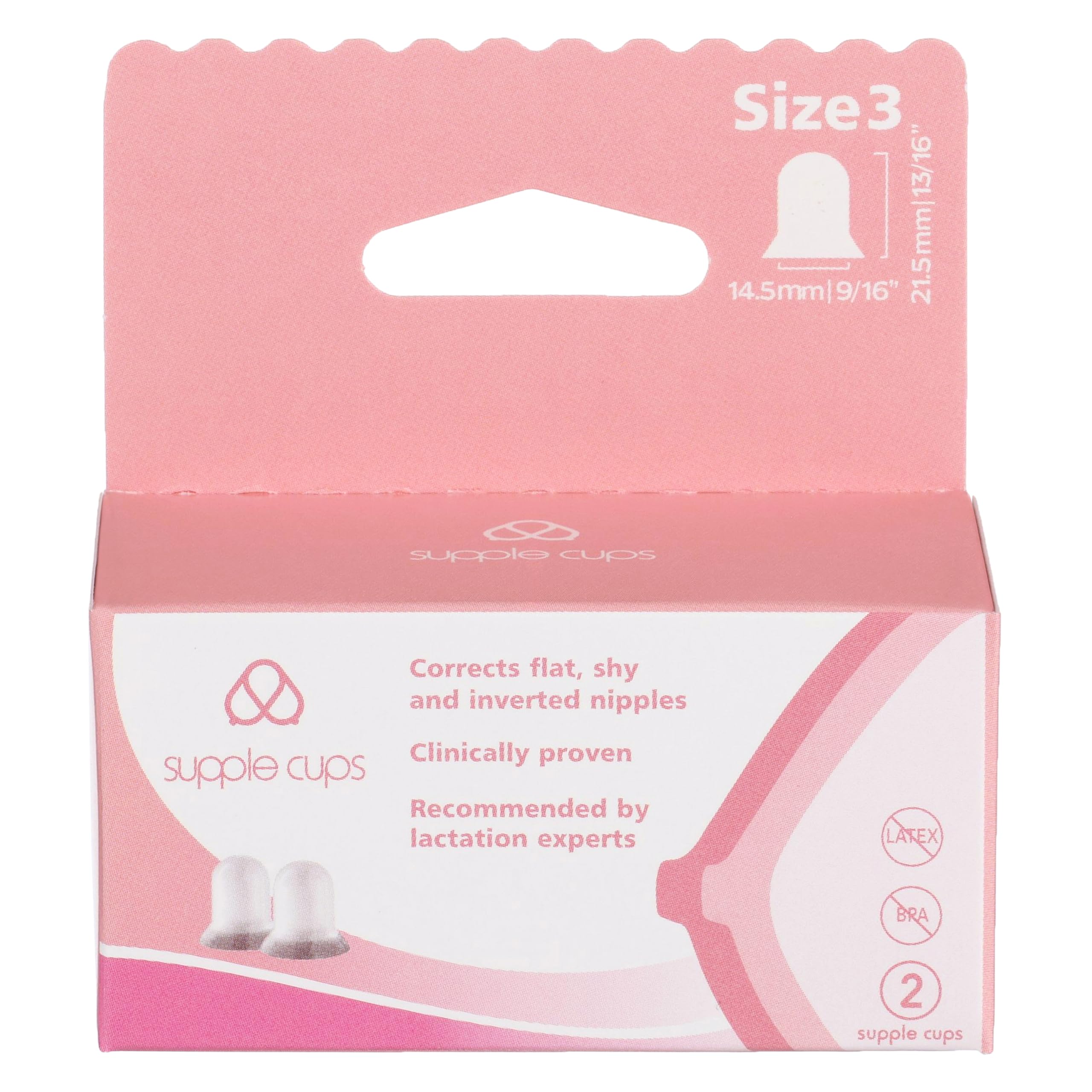 Supple Cups for Flat, Shy and Inverted Nipples (Size 3)