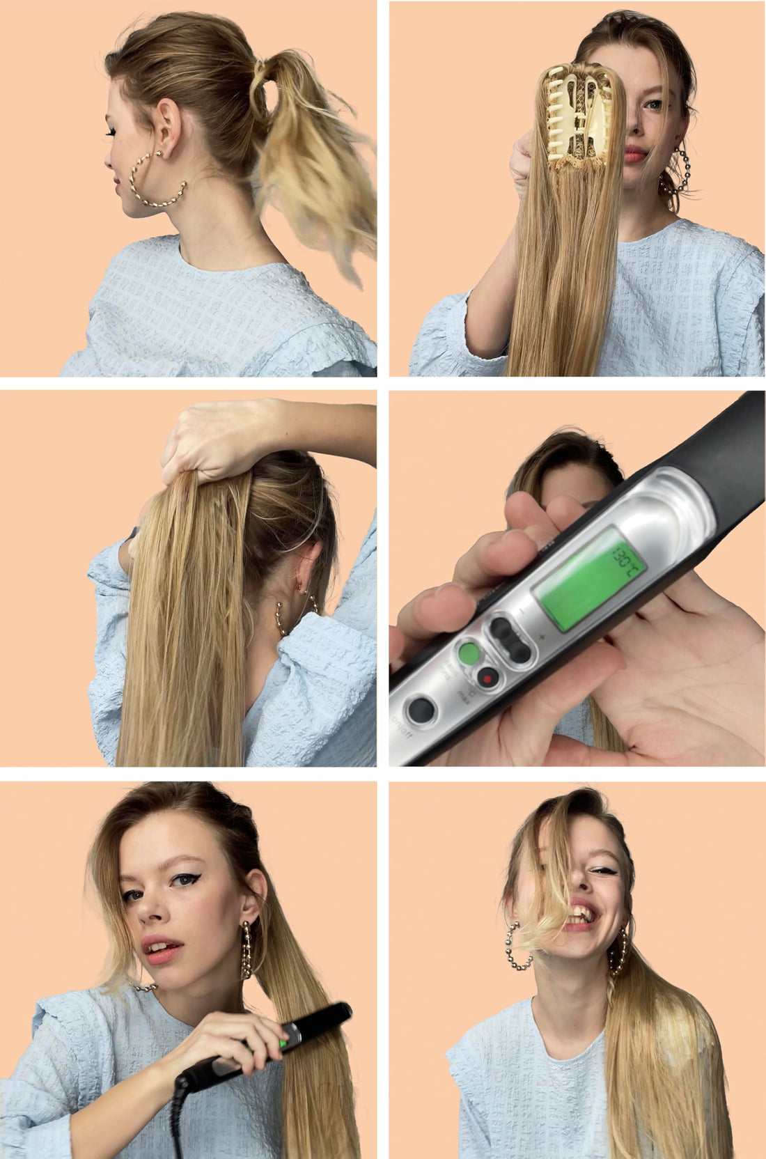 Prettyshop Hairpiece-Ponytail 20 (50Cm) Lightblond Mix # 24H613 H153: Prettyshop Hairpiece Ponytail Clip On Extension Long Hair Smooth Heat-Resisting 20(50Cm) Lightblond Mix # 24H613 H153