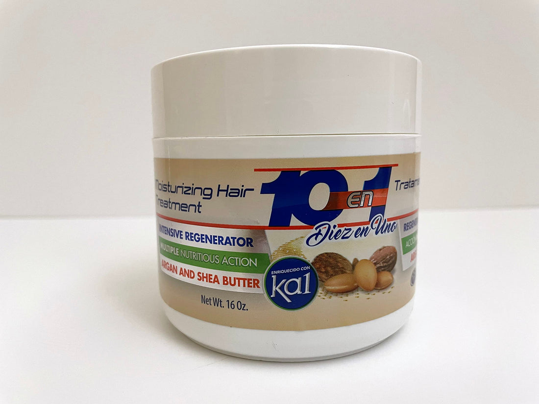 10 en 1 Intensive Regenerator with Argan & Shea Butter, Moisturizing Hair Treatment by Miss Key, 16 Oz