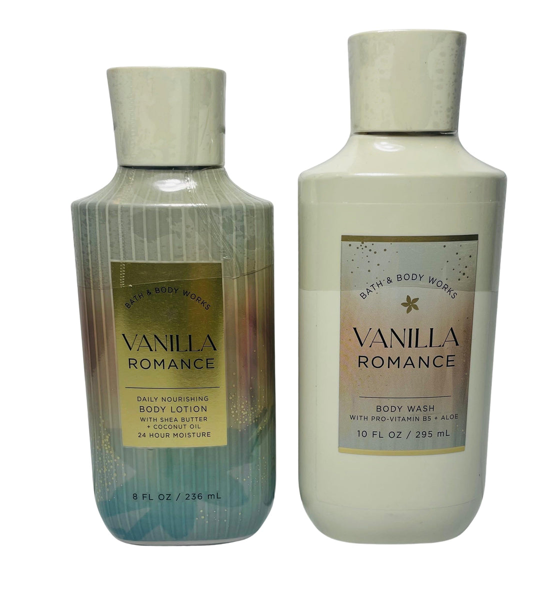 Bath & Body Works Vanilla Romance Body Lotion and Body Gel Wash 2 Piece Set