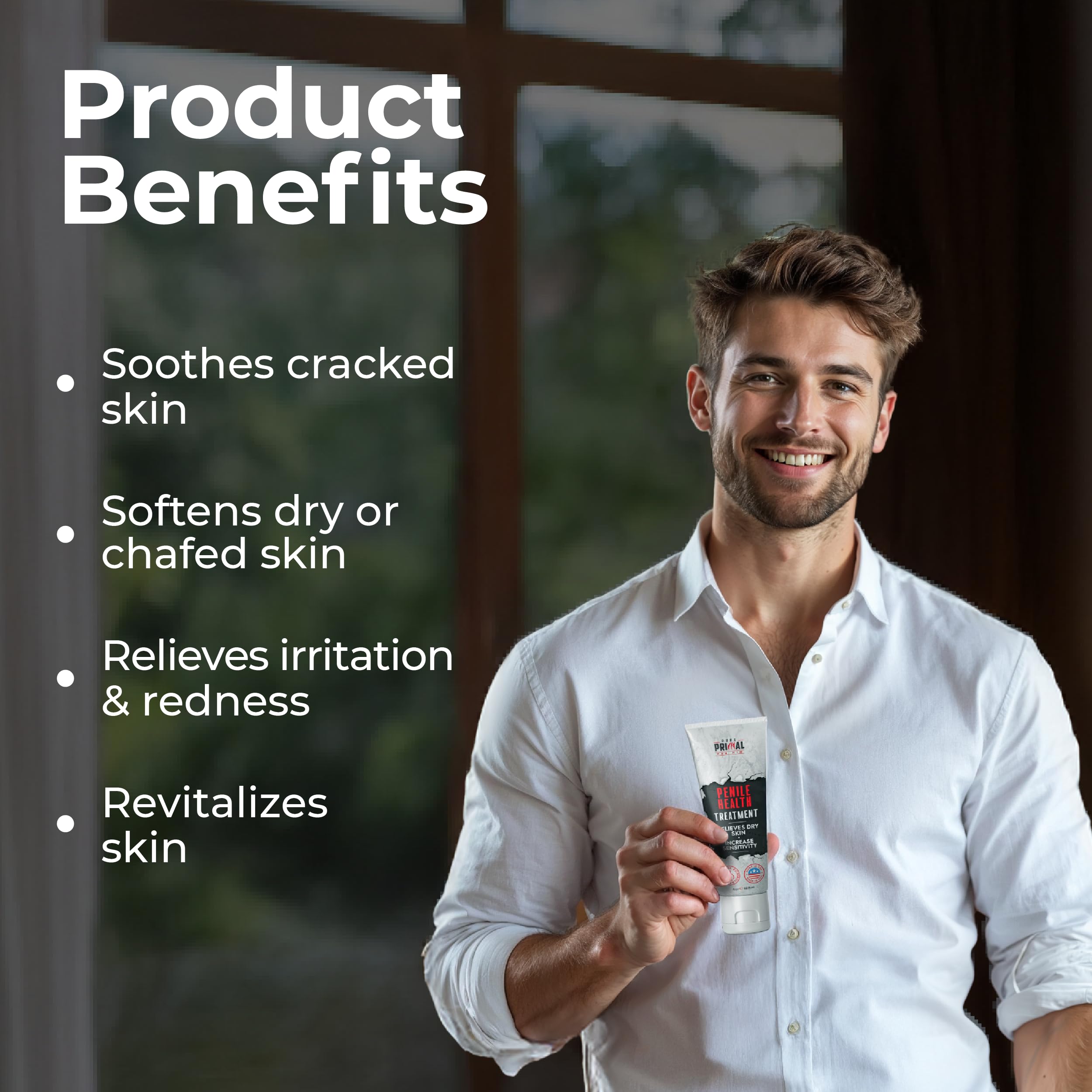 Pure Primal Premium Health Cream – Advanced Moisturizing Formula for Men – Soothing Lotion for Comfort, Hydration, and Skin Protection – 4 oz