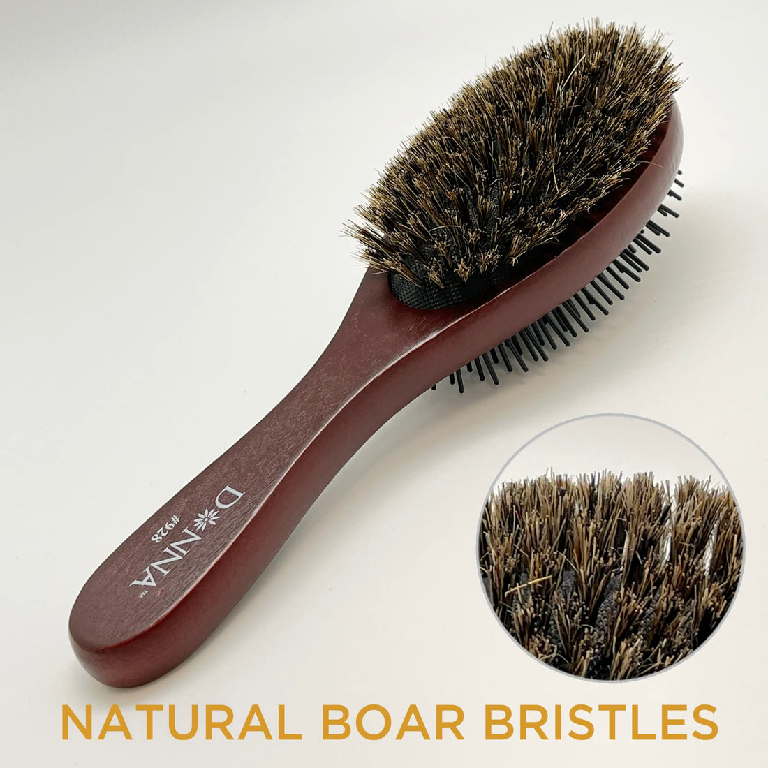 Donna Collection Double Sided Boar Brush, Hard