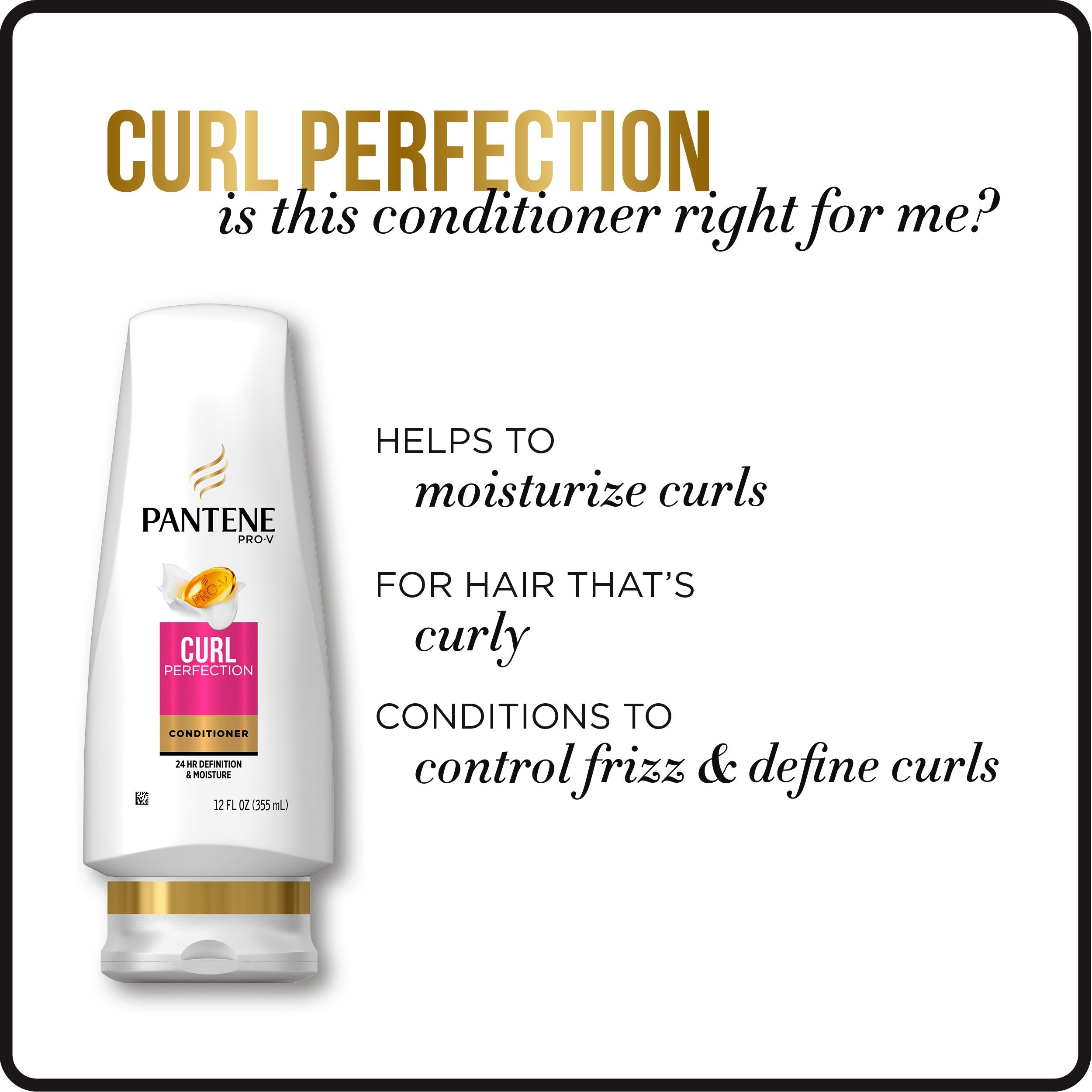 Pantene Pro-V Curl Perfection Conditioner, 17.7 Fl Oz