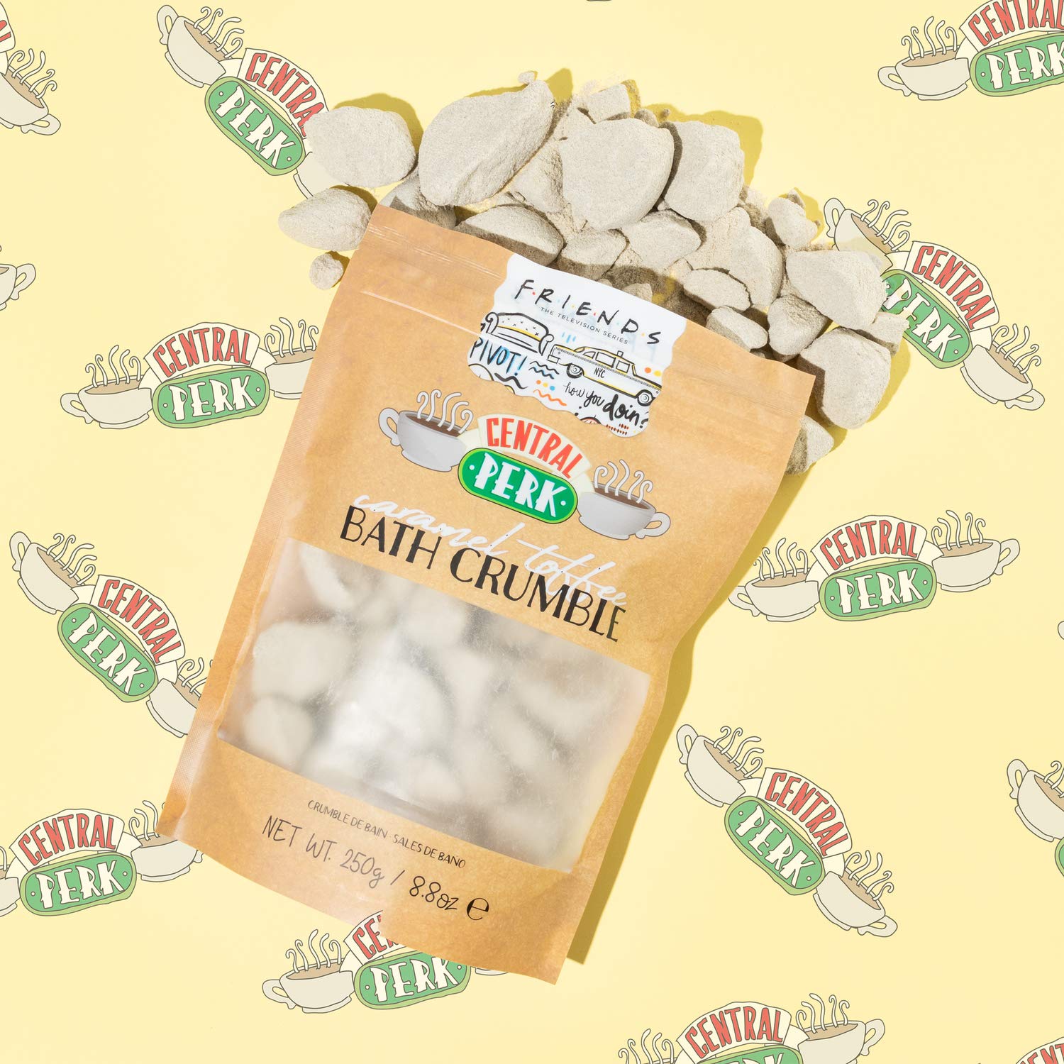 Paladone Central Perk Bath Crumble - 250g Caramel Toffee Scented - Officially Licensed Friends TV Show Merchandise, White