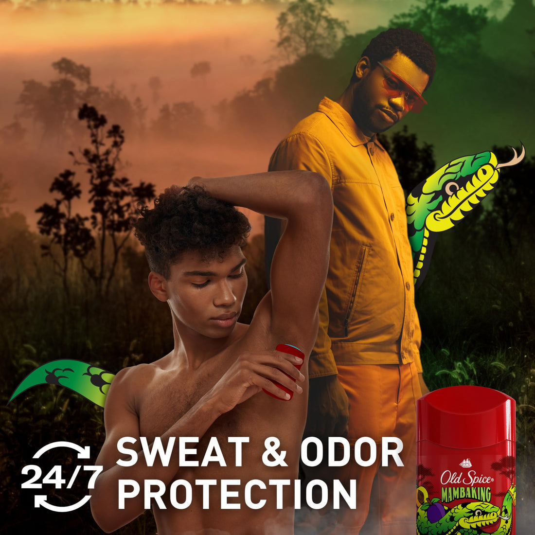 Old Spice Aluminum Free Deodorant for Men, 24/7 Odor Protection, 24/7 Freshness & Lasting Scent, Goes on Clear, MambaKing with Rich Plum Scent, 2.6 oz (Pack of 6)