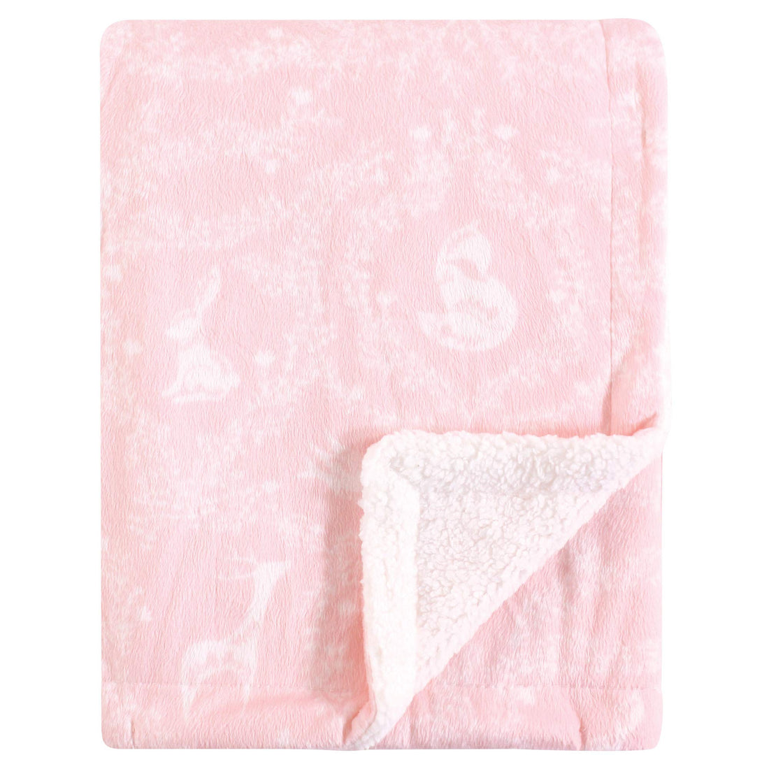 Yoga Sprout Mink Blanket with Sherpa Backing, Lace Garden