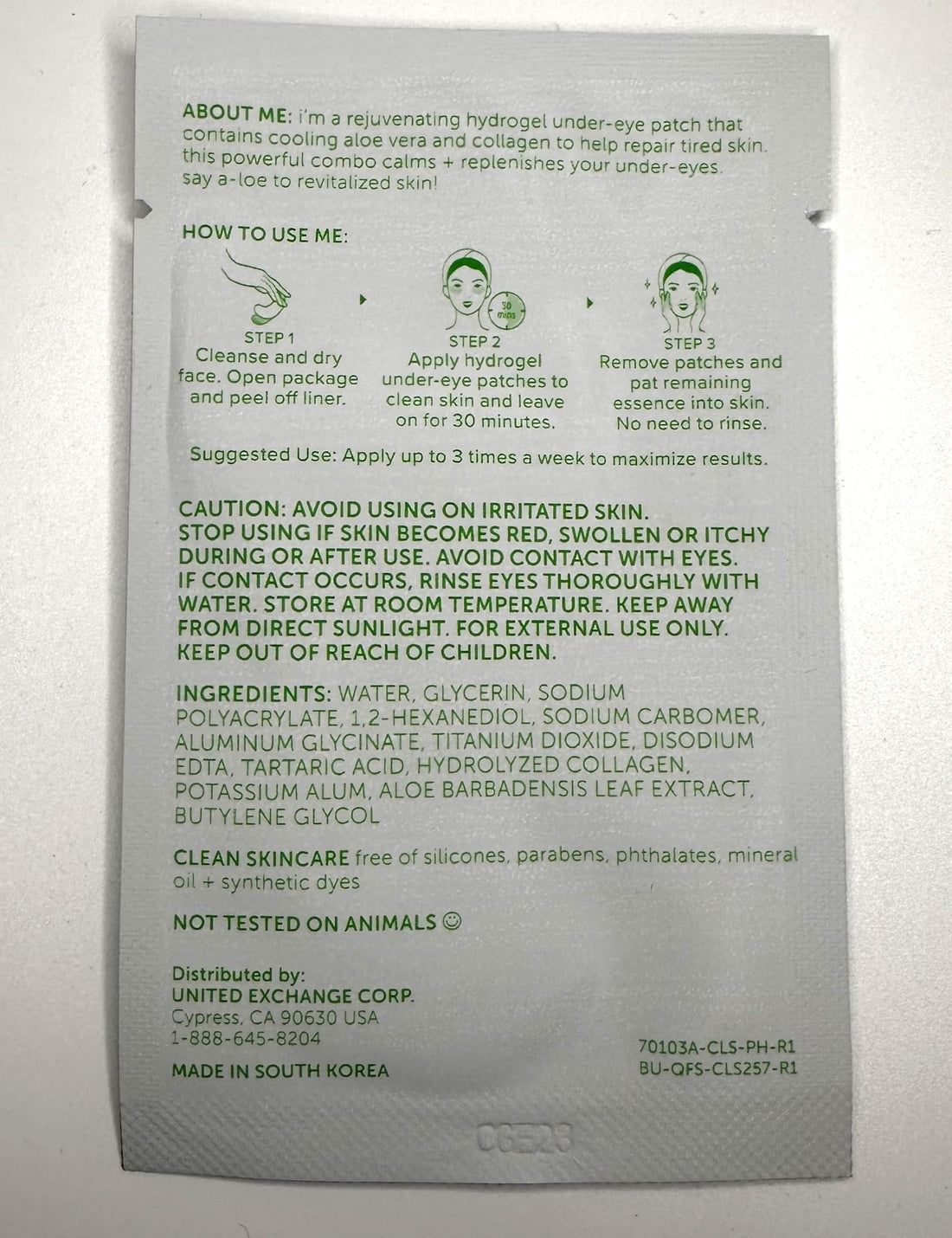 Nu-pore Anti-wrinkle Gel Patch, Bulk Case of 48
